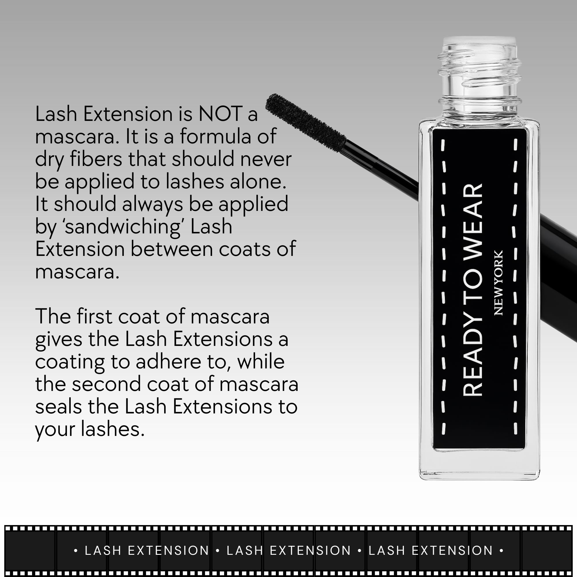 Ready To Wear Lash Extension – Fine DRY Fibers for Instant Lash Elongation (No Glue Required, Use With Mascara)