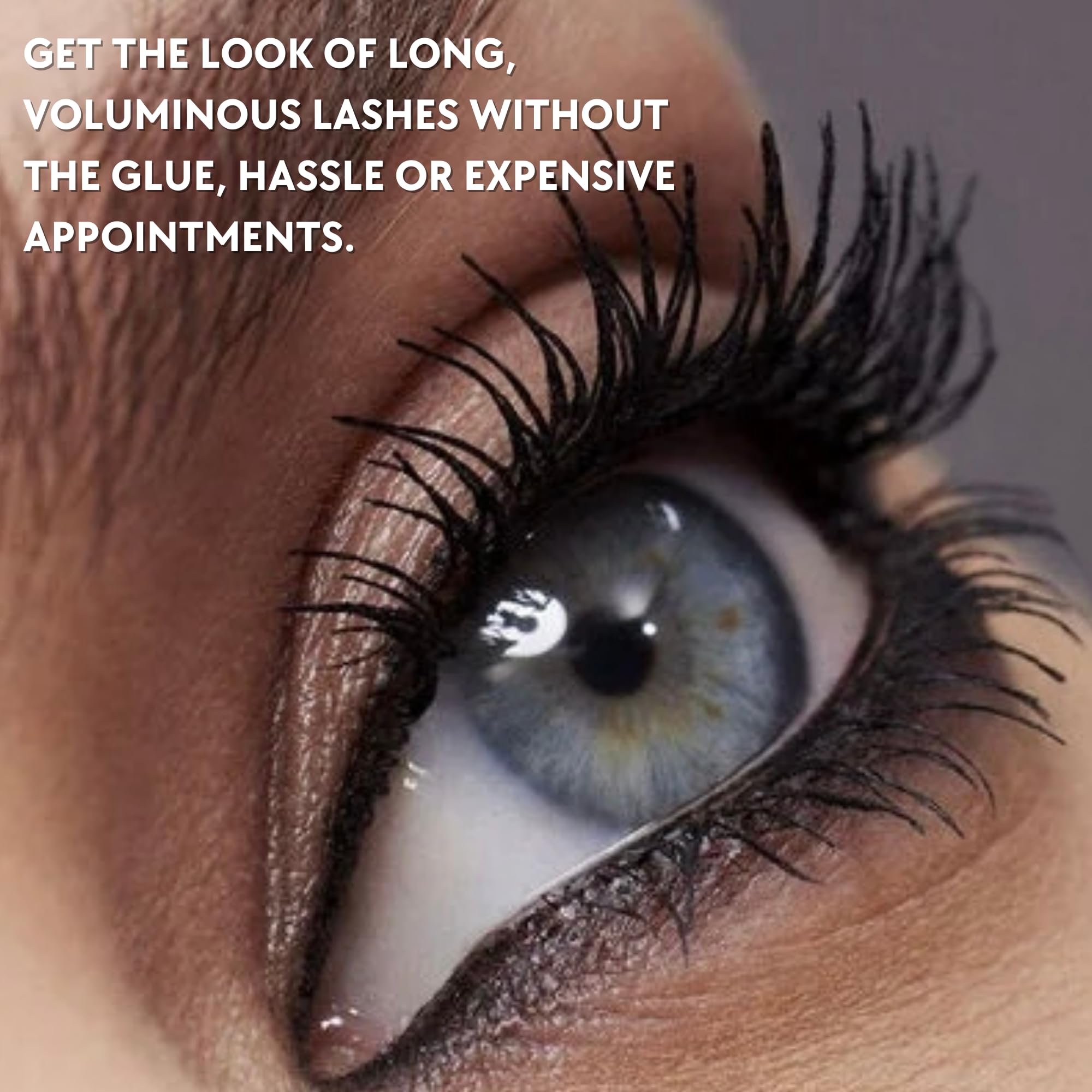 Ready To Wear Lash Extension – Fine DRY Fibers for Instant Lash Elongation (No Glue Required, Use With Mascara)