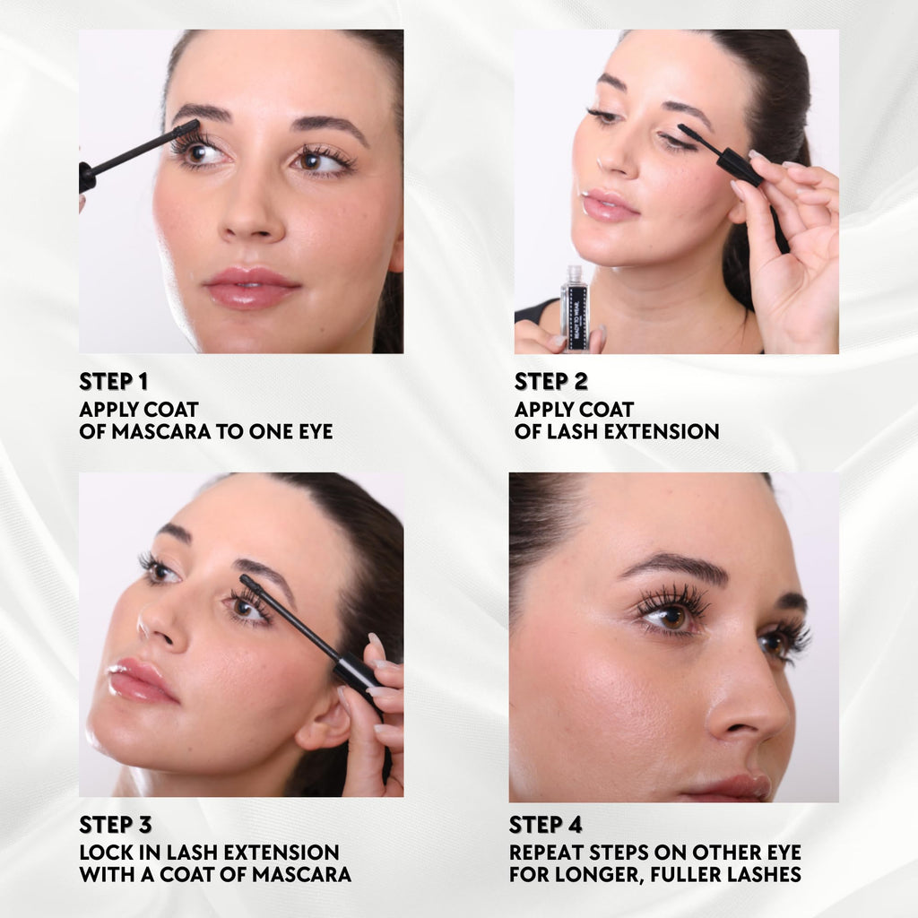 Ready To Wear Lash Extension – Fine DRY Fibers for Instant Lash Elongation (No Glue Required, Use With Mascara)