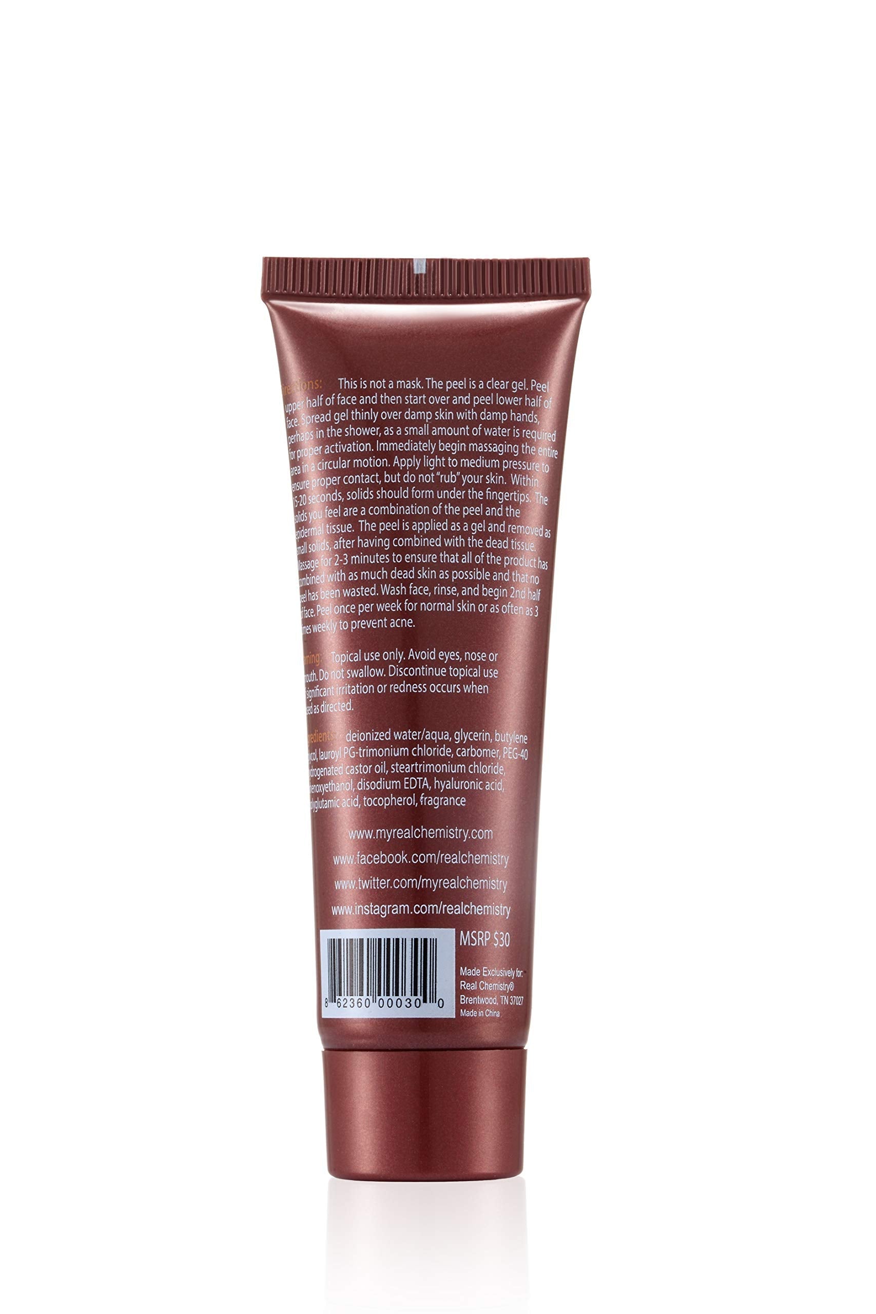 Real Chemistry 3-Minute Peel 30ml | Gentle, Water-Activated Exfoliating Gel