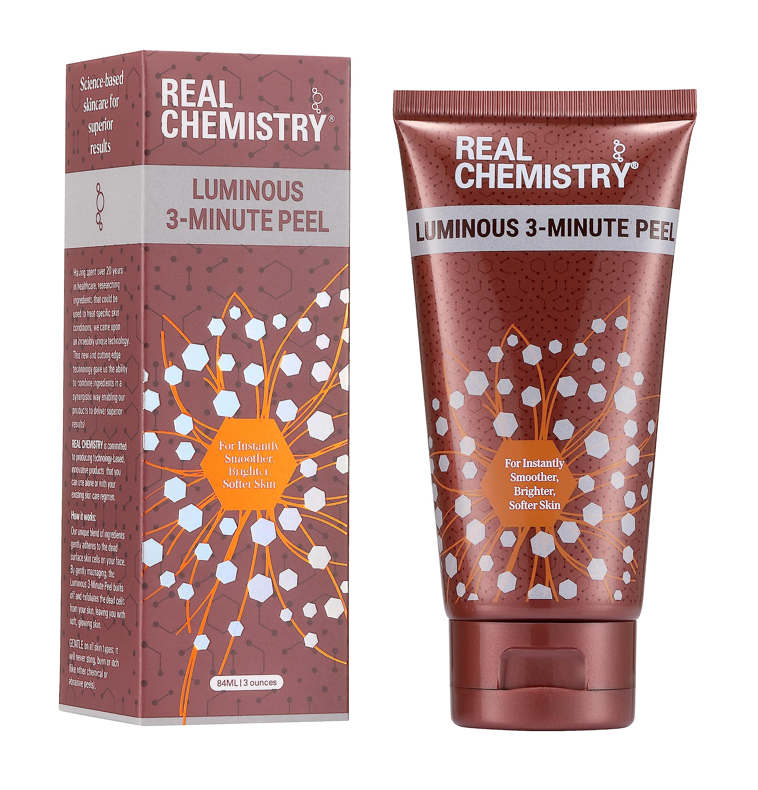 Real Chemistry Luminous 3-Minute Peel 84ML | Gentle, Radiant Skin in Minutes