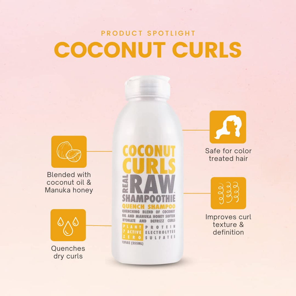 Real Raw Coconut Curls Conditioner | Hydrate, Define & Defrizz Curls – 12 oz