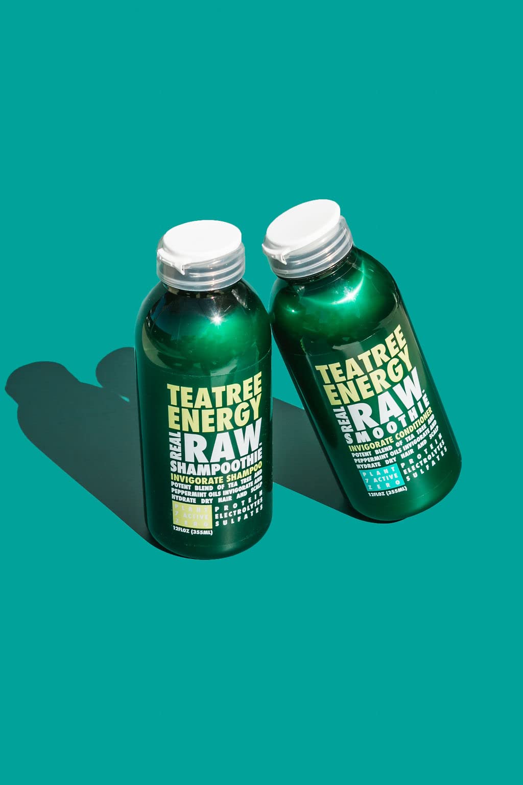 Real Raw Tea Tree Shampoo & Conditioner Set — No Water, 100% Pure Aloe Vera Juice & Coconut Water