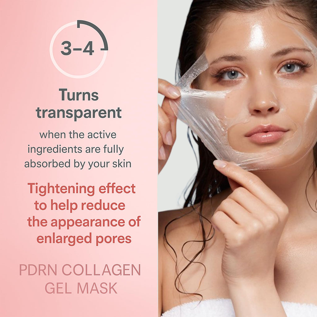 Realori Salmon DNA PDRN Collagen Mask – Korean Hydrogel Overnight Face Mask for Hydration & Firming | 4-Pack
