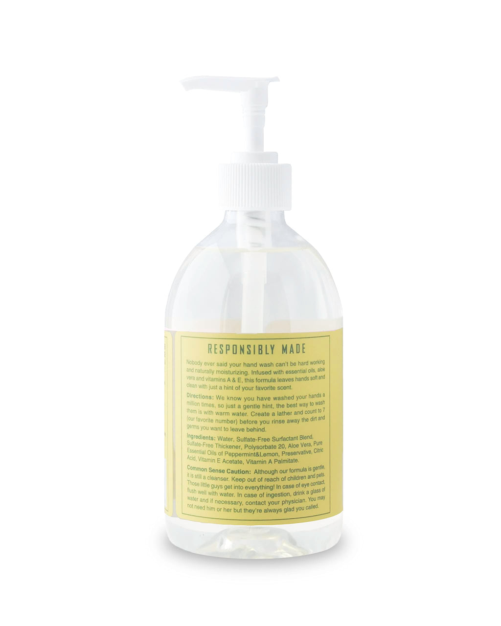 Rebel Green Liquid Hand Soap – Moisturizing Natural Hand Wash (Peppermint & Lemon) – Pack of 4, 16.9 fl oz