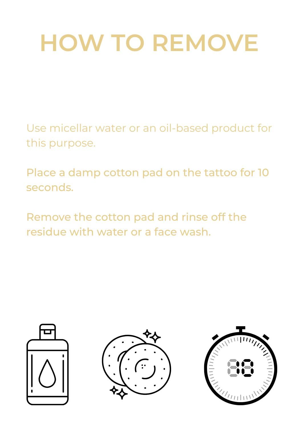 Rebel Tattoos Gold Stars Temporary Freckles — 2 Patches in 1 Envelope