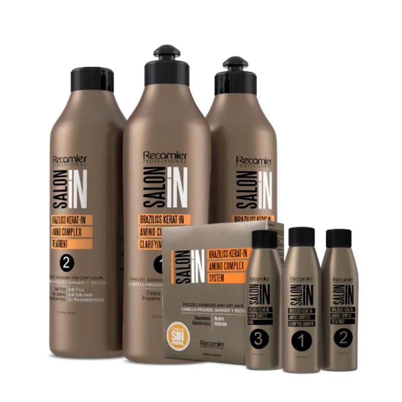 RECAMIER PROFESSIONAL SALON IN Braziliss Kerat-In Amino Complex Step 2 – 17.64 oz | Frizz Control & Hair Smoothing