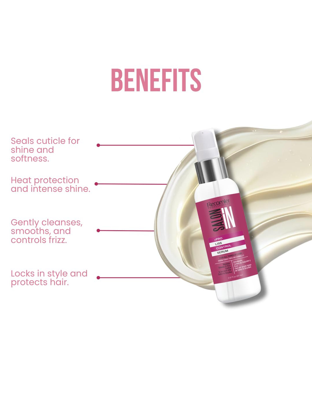 RECAMIER Liss Control Hair Serum – Anti-Frizz & Shine