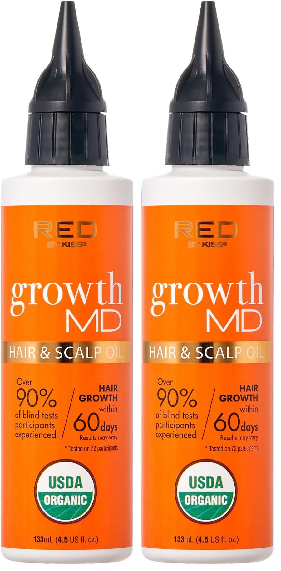 Red by Kiss Growth MD Hair & Scalp Oil – Nourishing, Strengthening, Hydrating (Pack of 2, 4.5 fl oz)