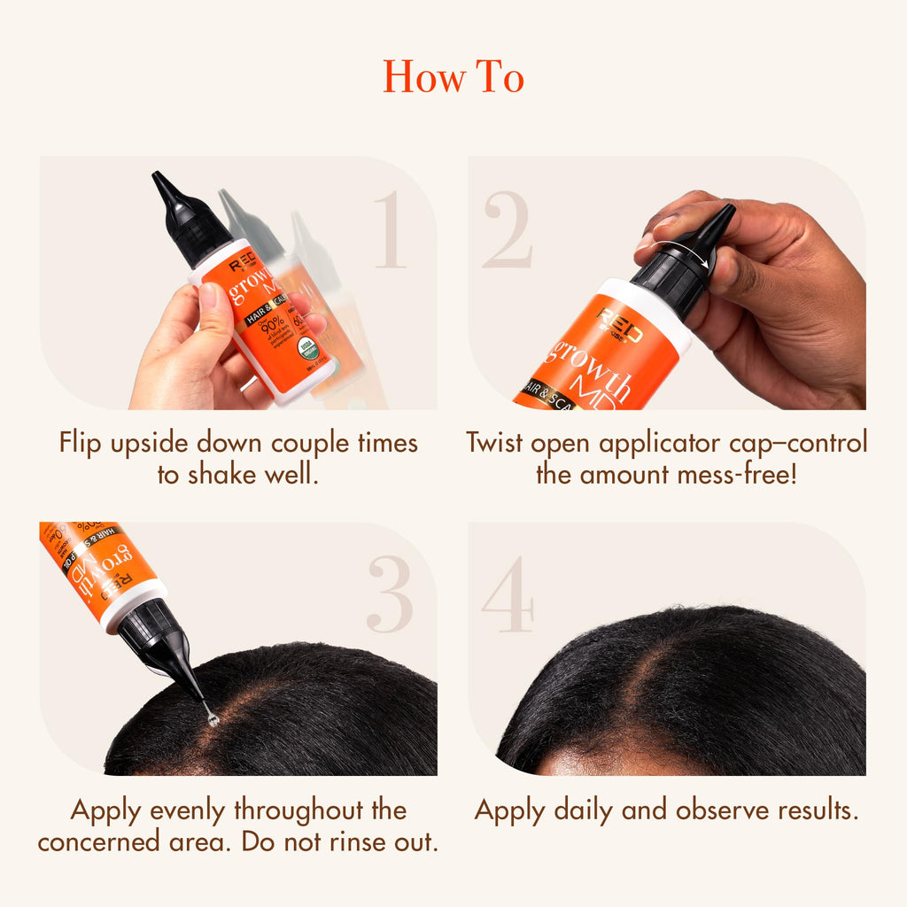 Red by Kiss Growth MD Hair & Scalp Oil – Nourishing, Strengthening, Hydrating (Pack of 2, 4.5 fl oz)