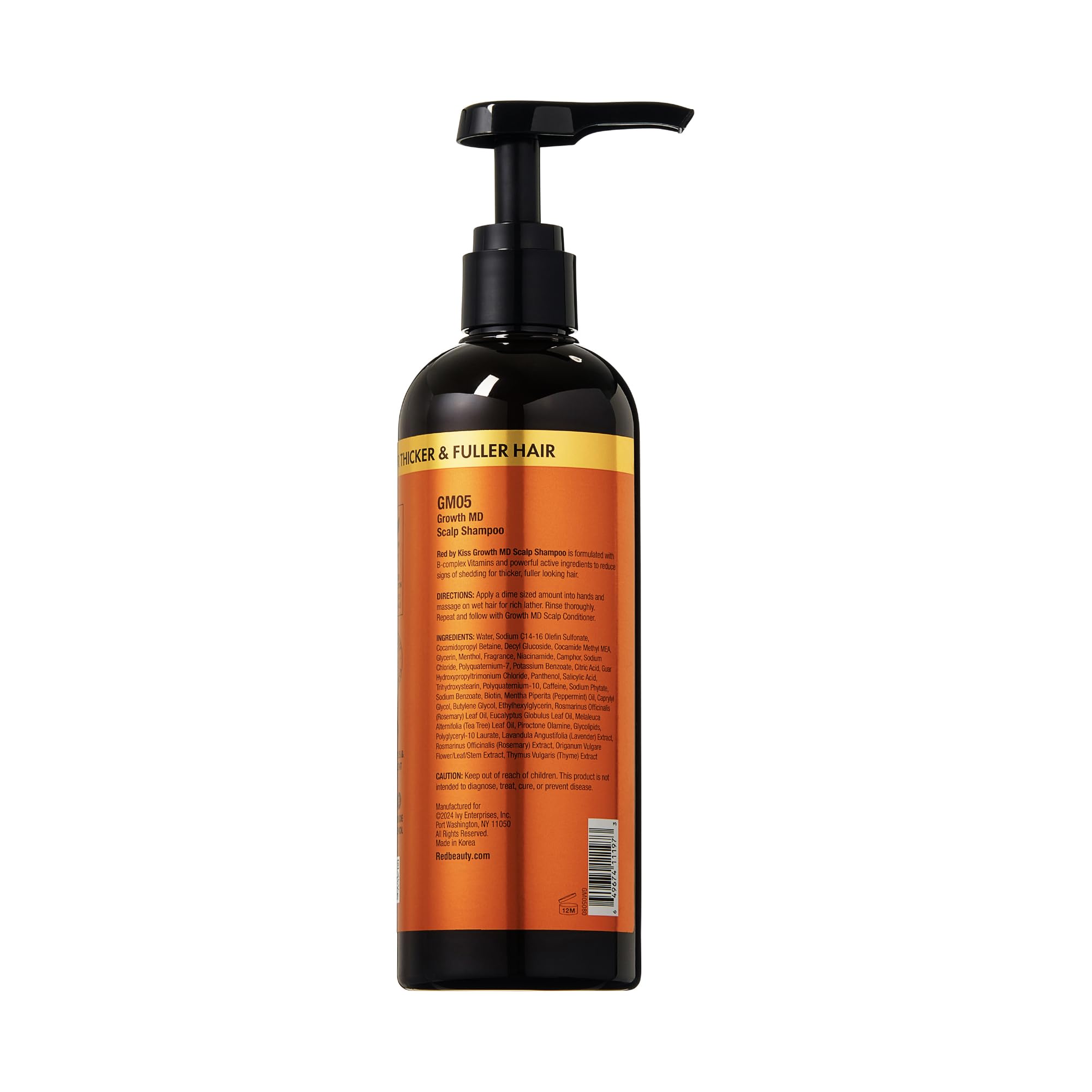 Red by Kiss Growth MD Scalp Shampoo – 5X Menthol Tingling for Thicker, Fuller Hair