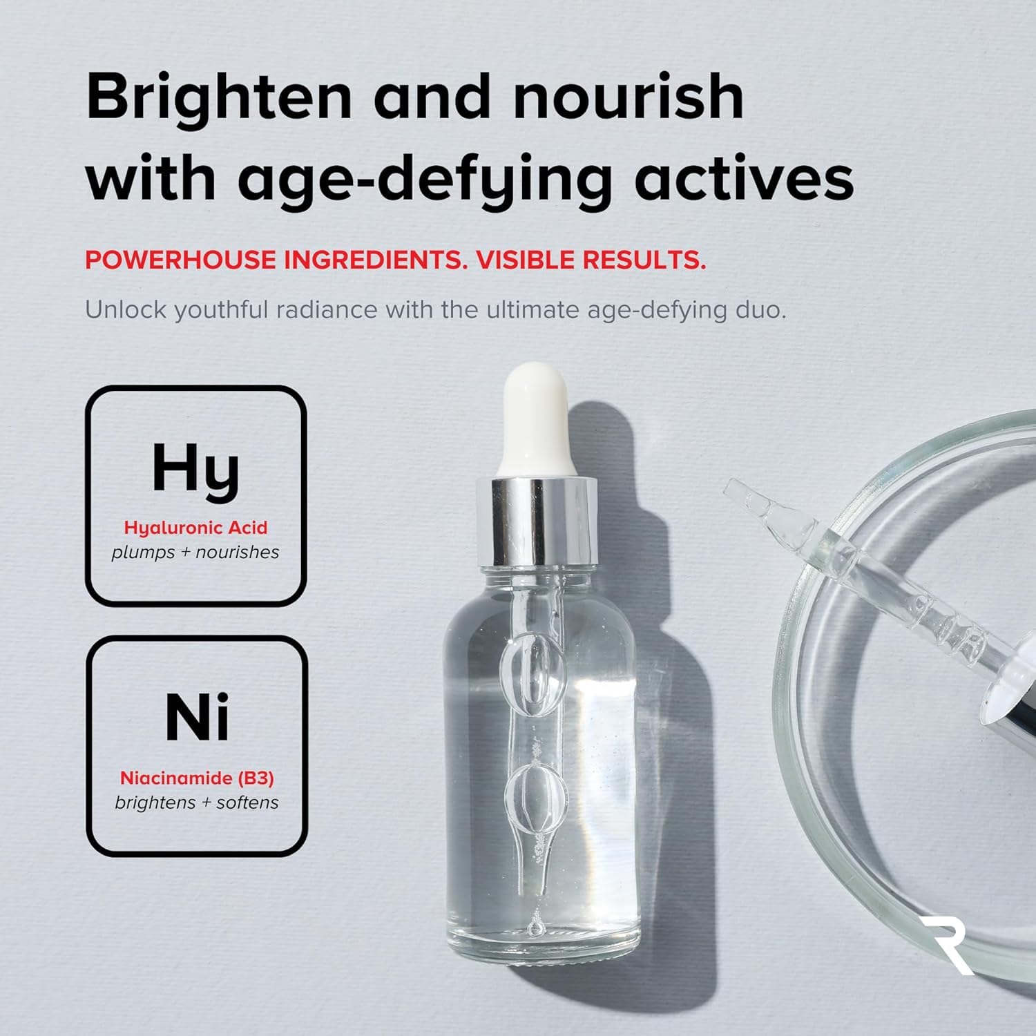RED Medical Supplies Age-Defying Microcurrent Conductive Gel – Hyaluronic Acid & Niacinamide, 2 Bottles + Applicator, 8.45 fl oz / 250 mL