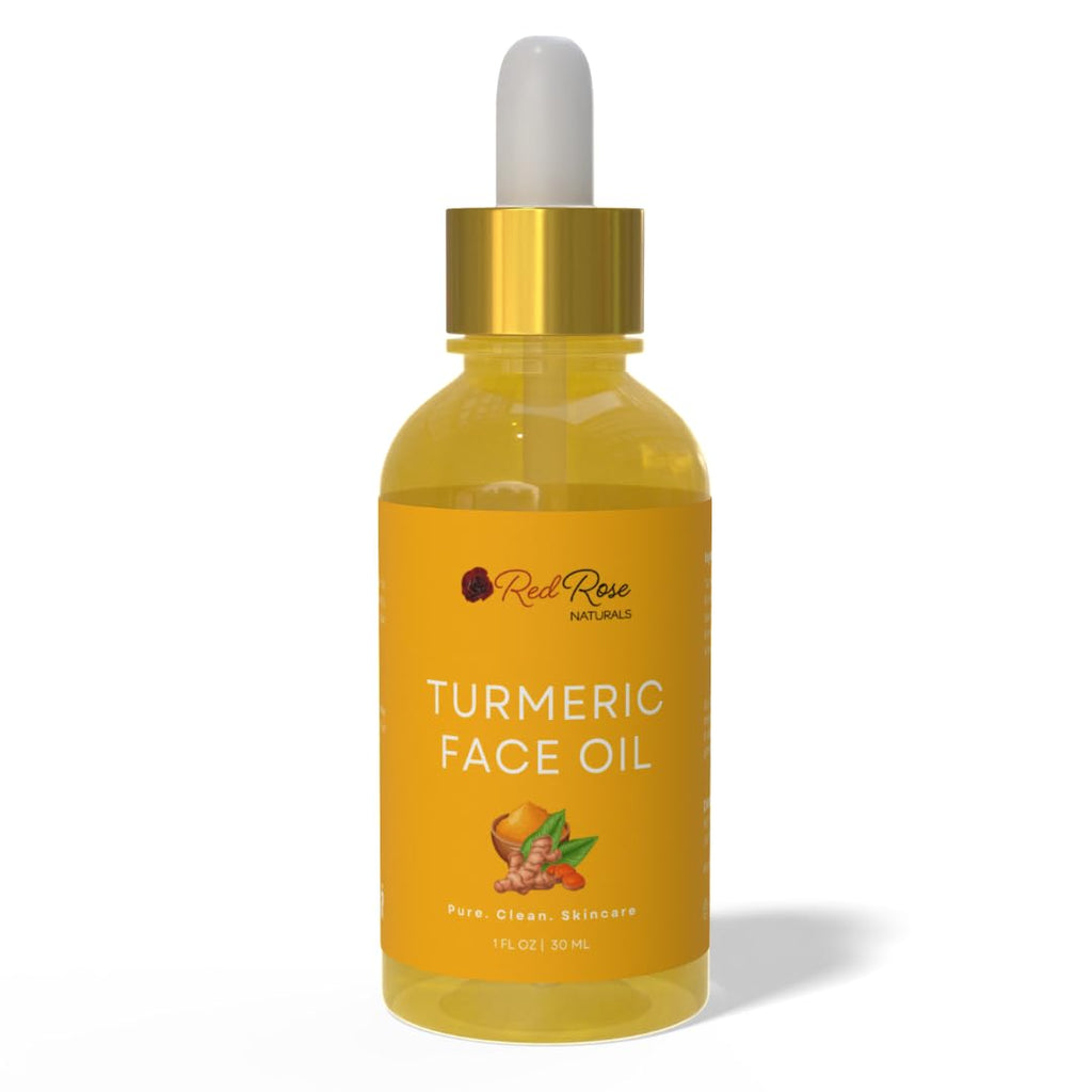Red Rose Naturals Turmeric Face Oil – Facial Serum & Moisturizer with Vitamin C | 1 oz