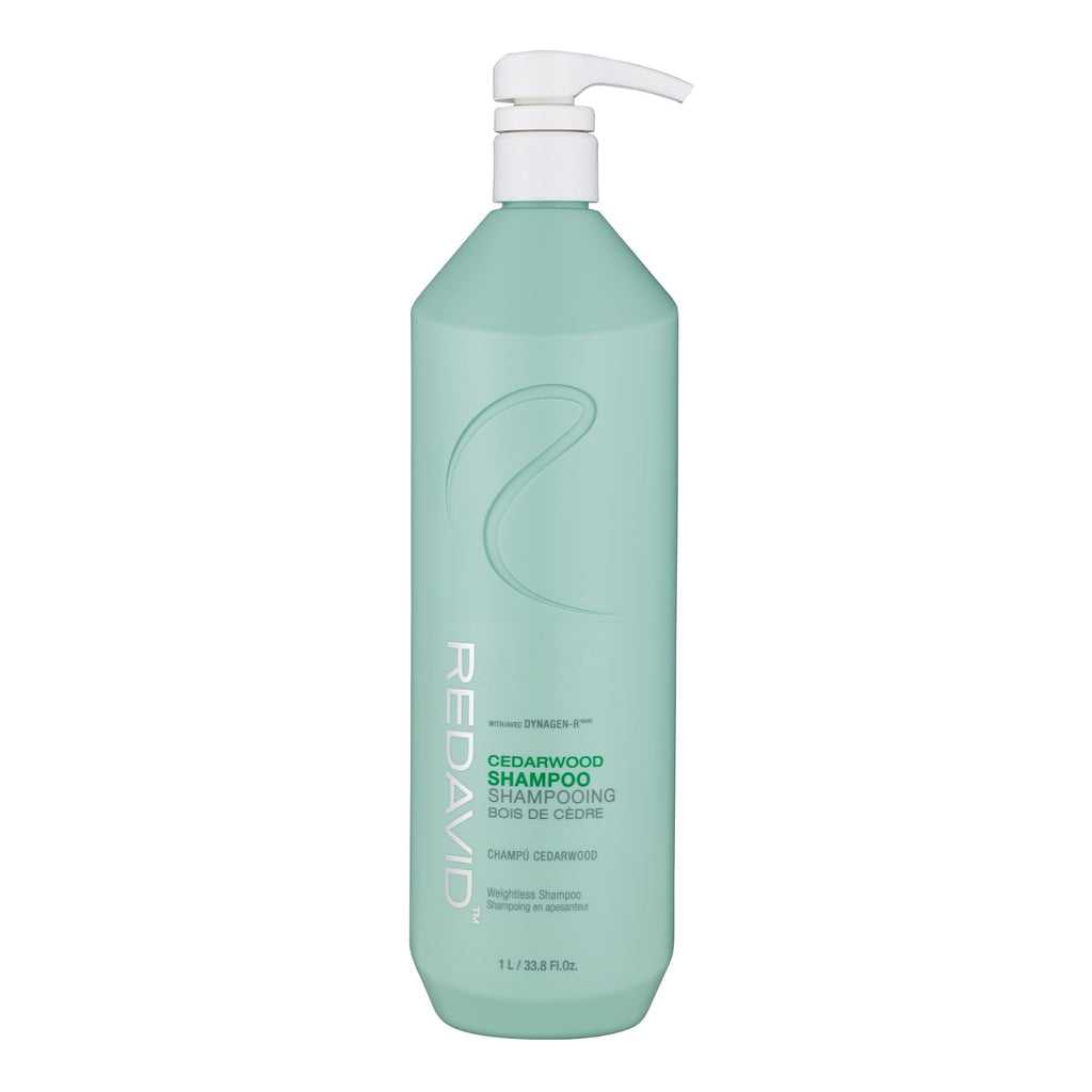 Redavid Cedarwood Weightless Shampoo – Hemp Seed Oil & Orchid Oil for Fine & Men's Hair | 1L | Paraben-Free