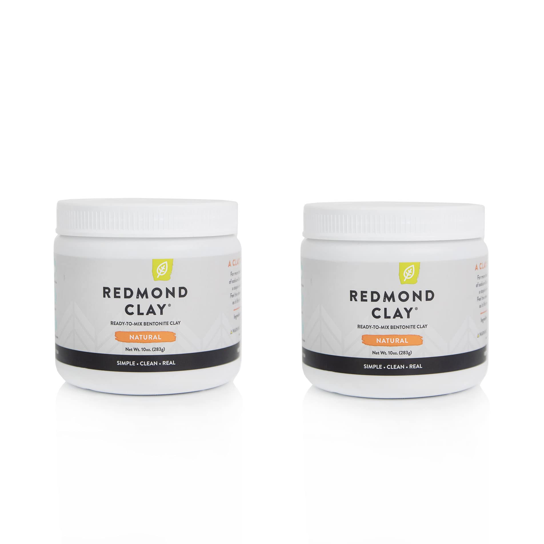 REDMOND Clay Bentonite Clay Face Mask – Pore Refining, Soothing, 2-Pack 10oz