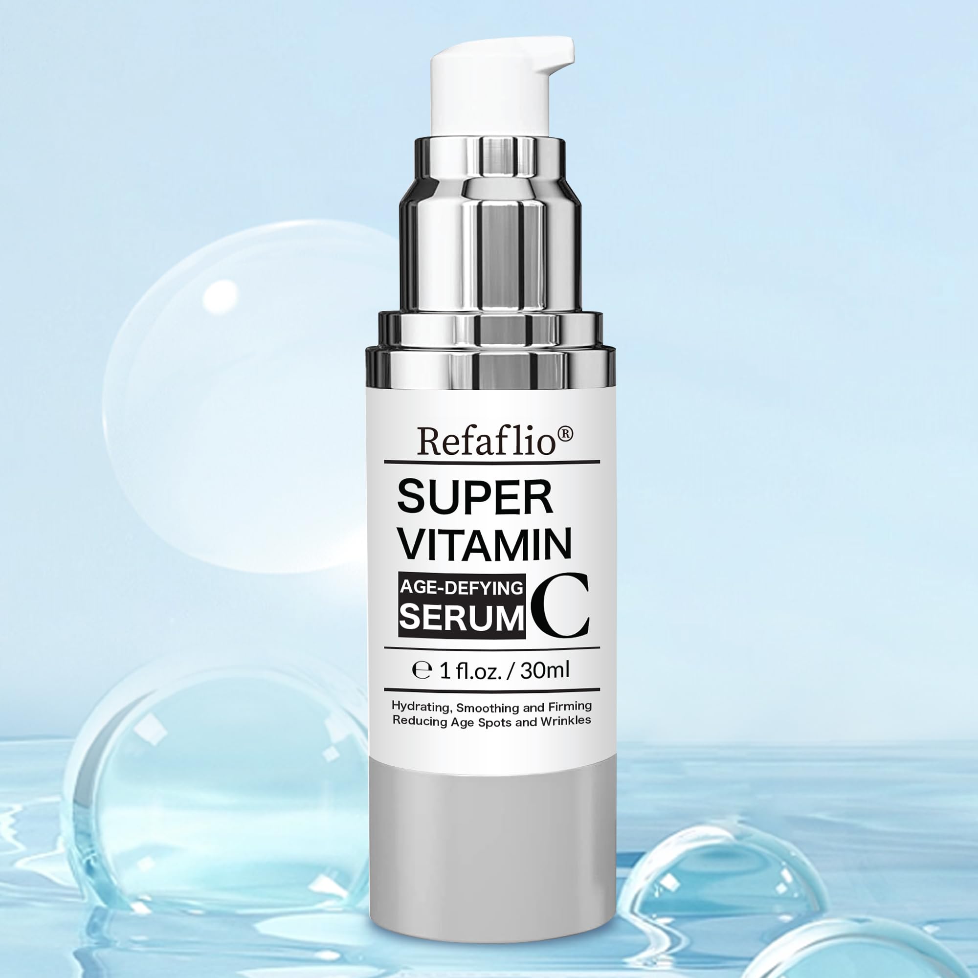 Refaflio Super Vitamin C Serum for Women Over 70 – Anti-Aging Serum 30ml (Orange)
