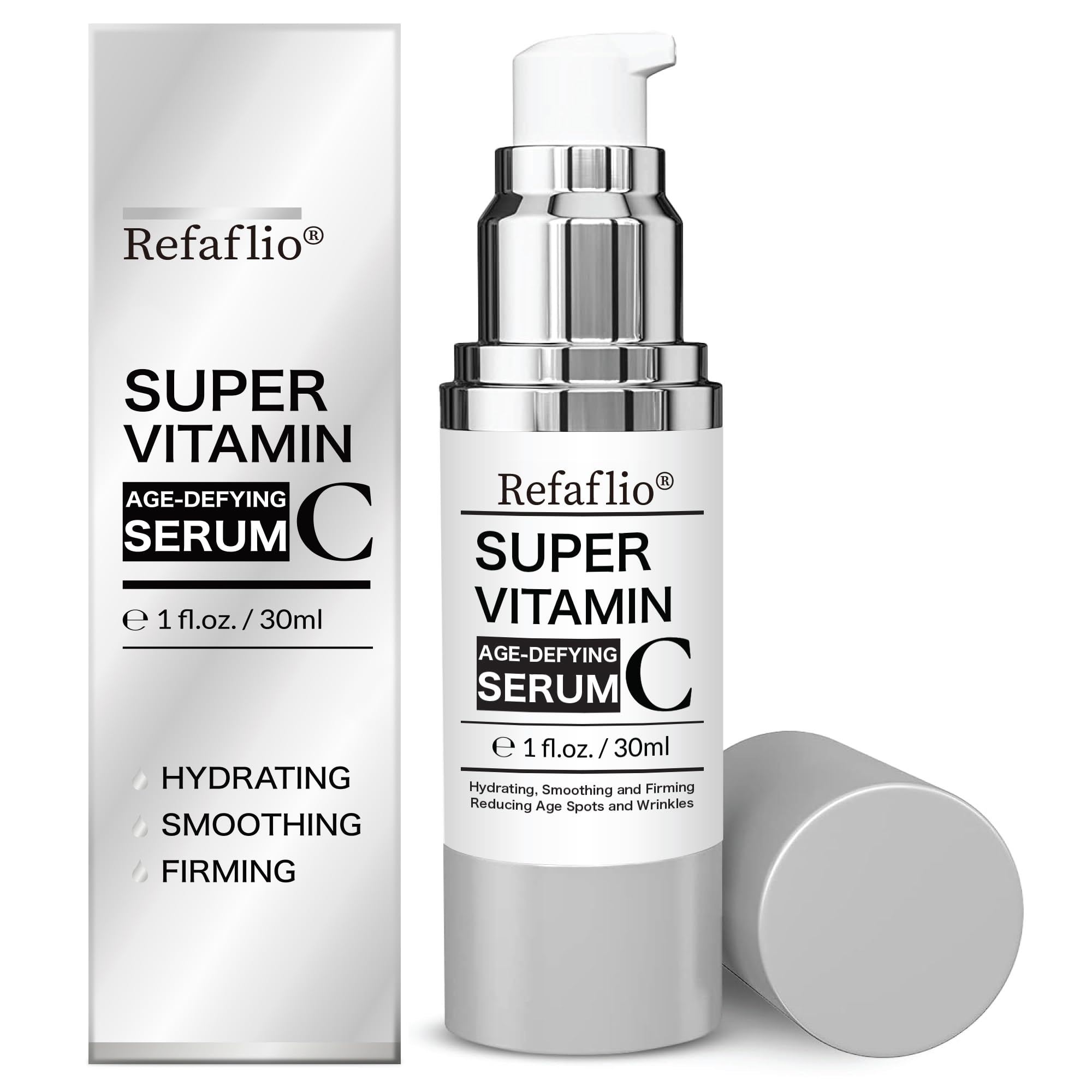 Refaflio Super Vitamin C Serum for Women Over 70 – Anti-Aging Serum 30ml (Orange)