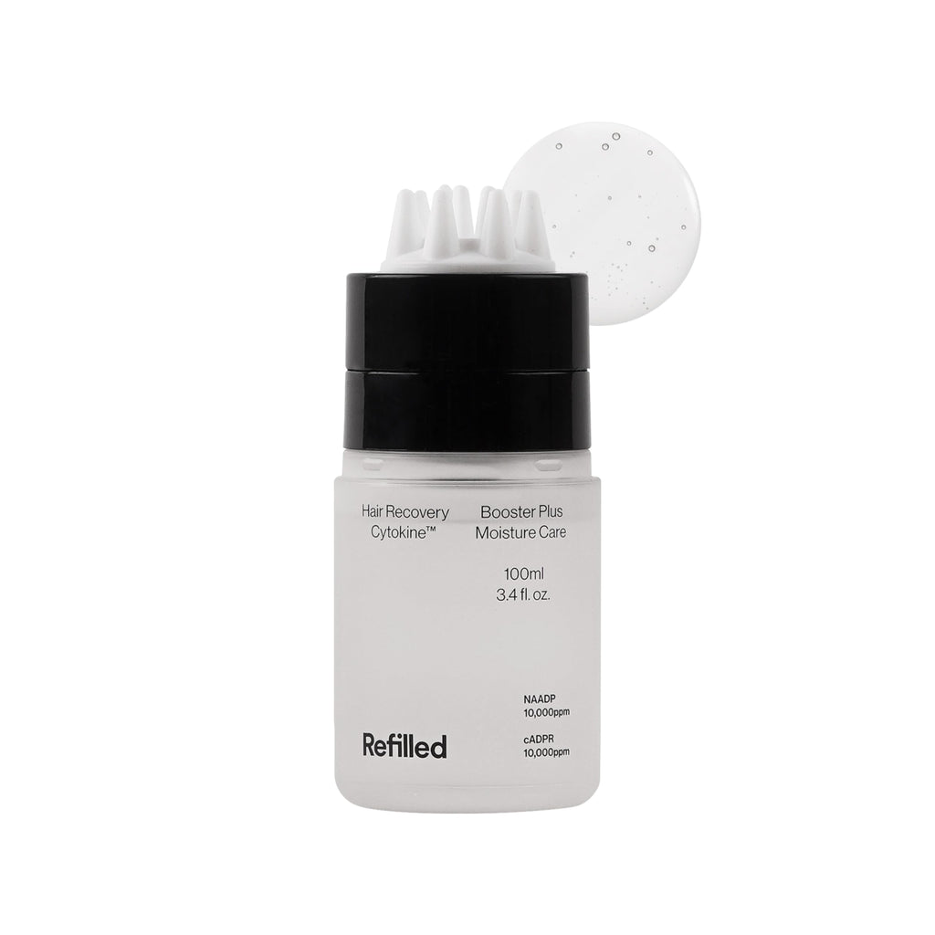 Refilled Booster Plus Moisture – Hair Growth Serum & Thickening Scalp Treatment with Built-In Massager