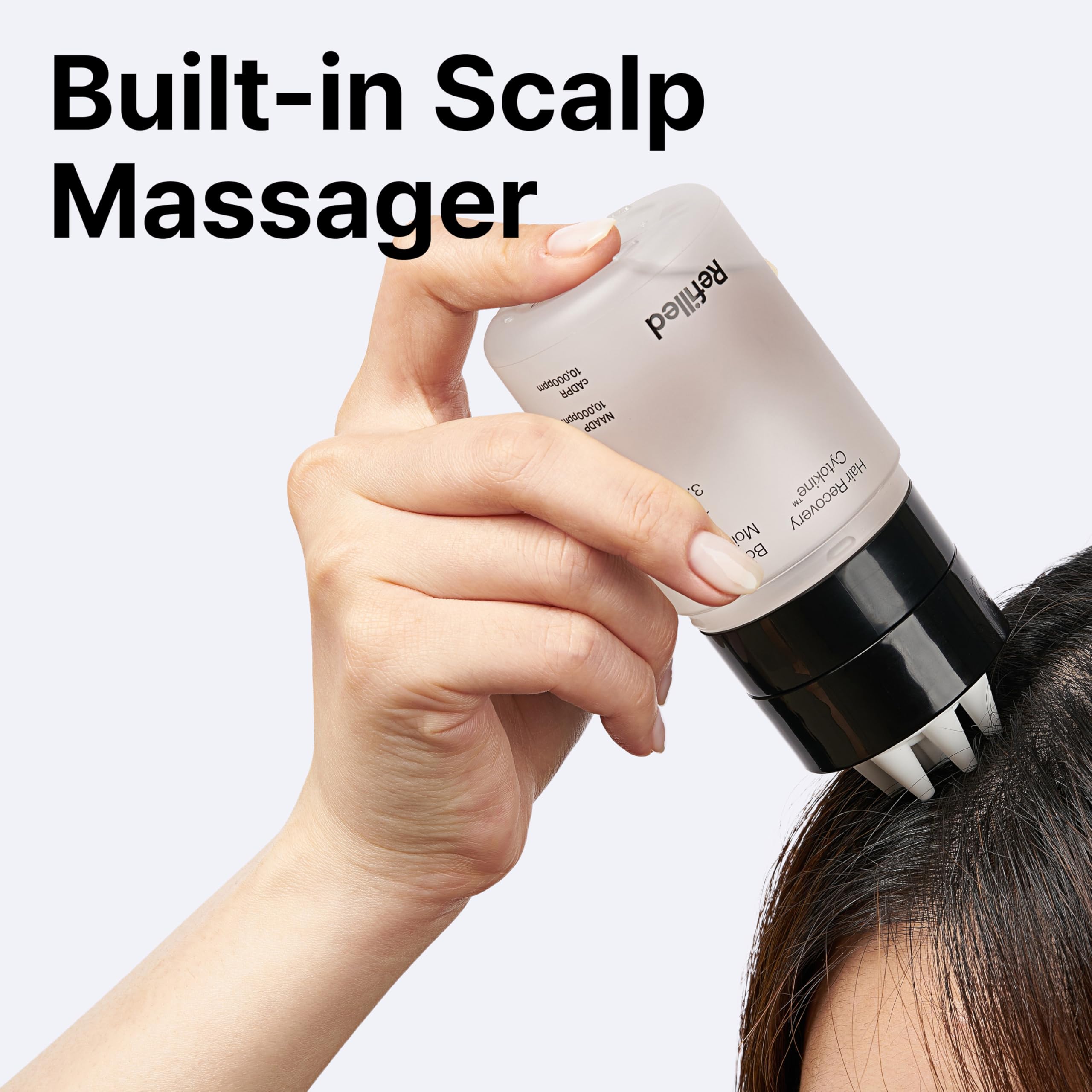 Refilled Booster Plus Moisture – Hair Growth Serum & Thickening Scalp Treatment with Built-In Massager