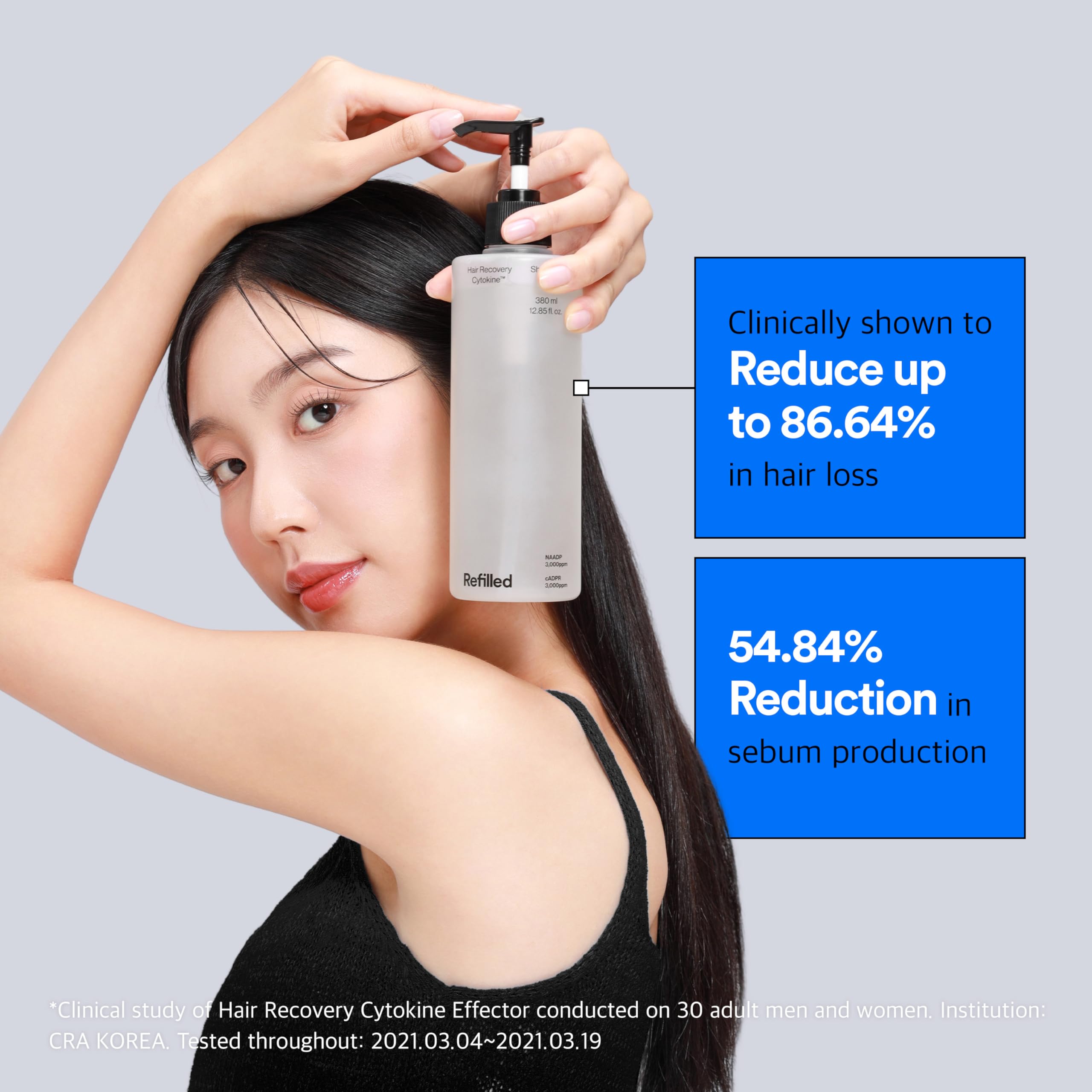 Refilled Hair-Recovery Cytokine Shampoo Plus Moisture Care – Sulfate-Free Thickening