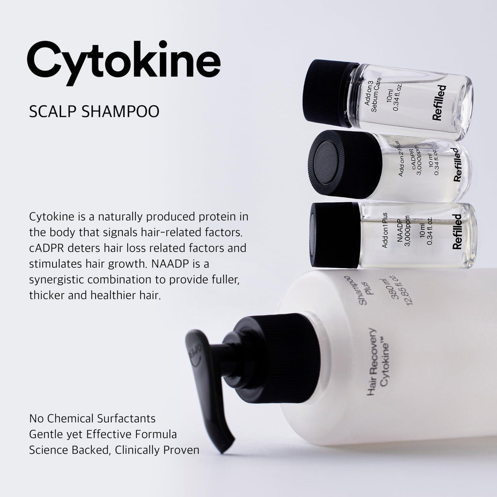Refilled Hair-Recovery Cytokine Shampoo Plus Moisture Care – Sulfate-Free Thickening