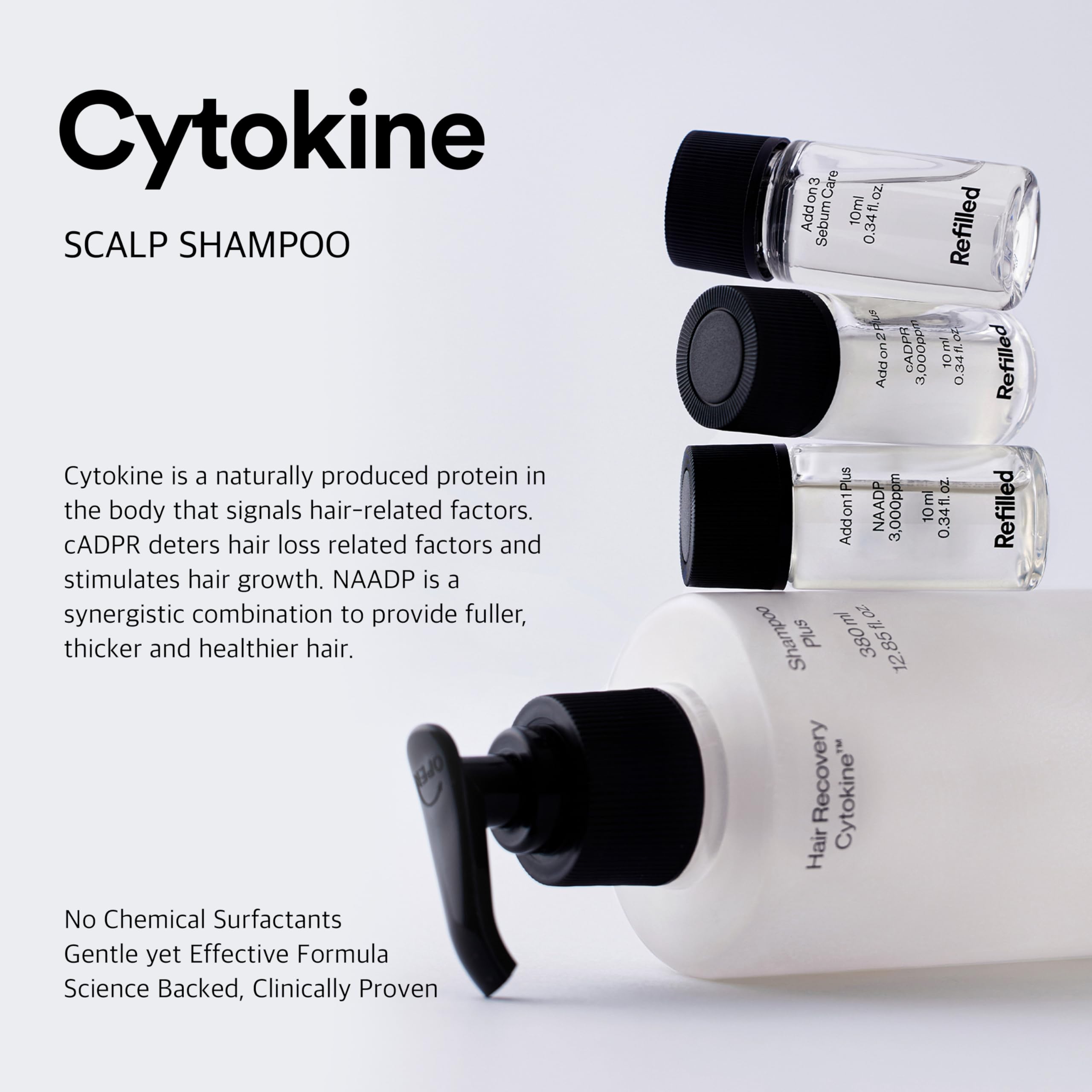 Refilled Hair-Recovery Cytokine Shampoo Plus Moisture Care – Sulfate-Free Thickening
