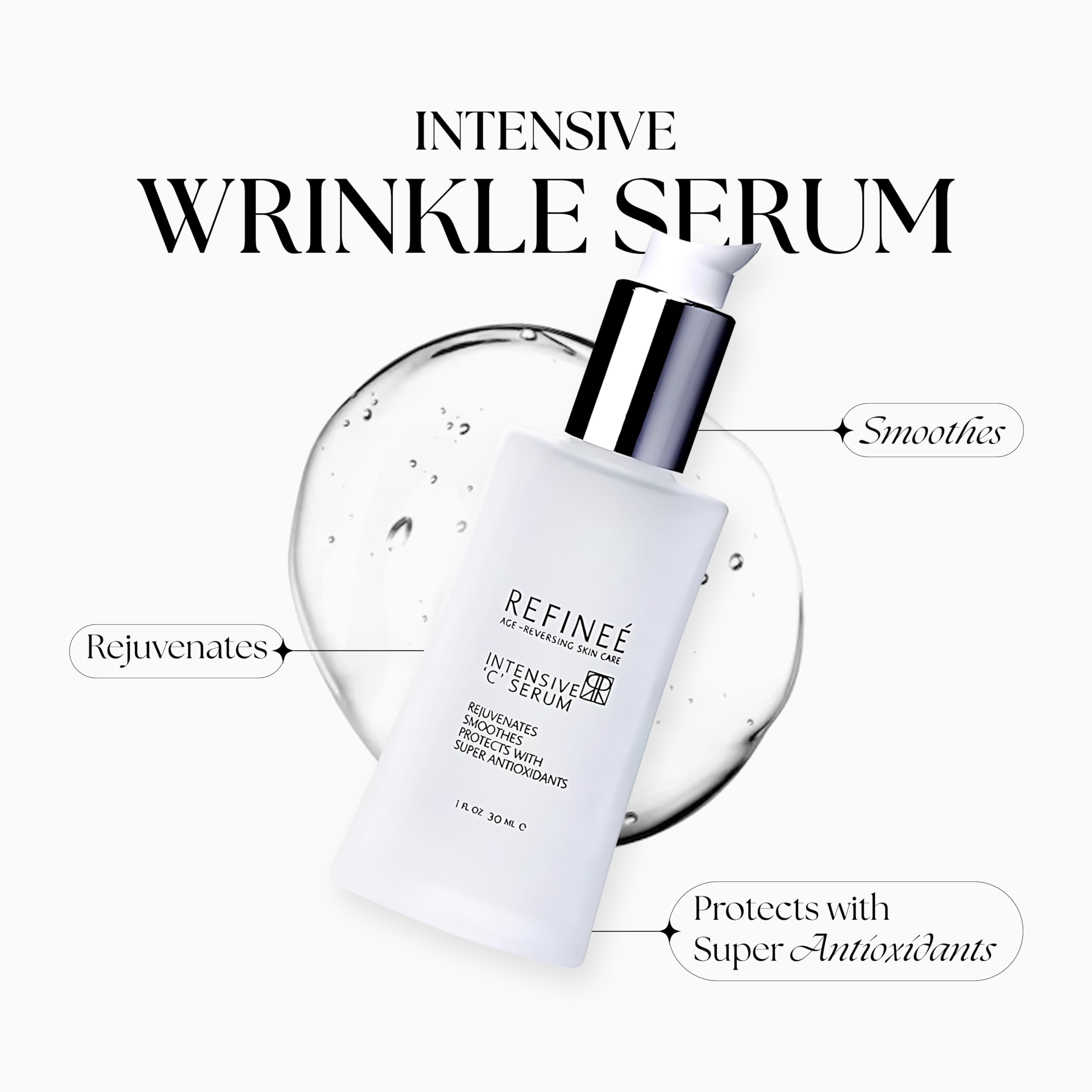 Refinee Intensive Vitamin C Face Serum – Anti-Aging, Hyperpigmentation, Lightweight 30 ml