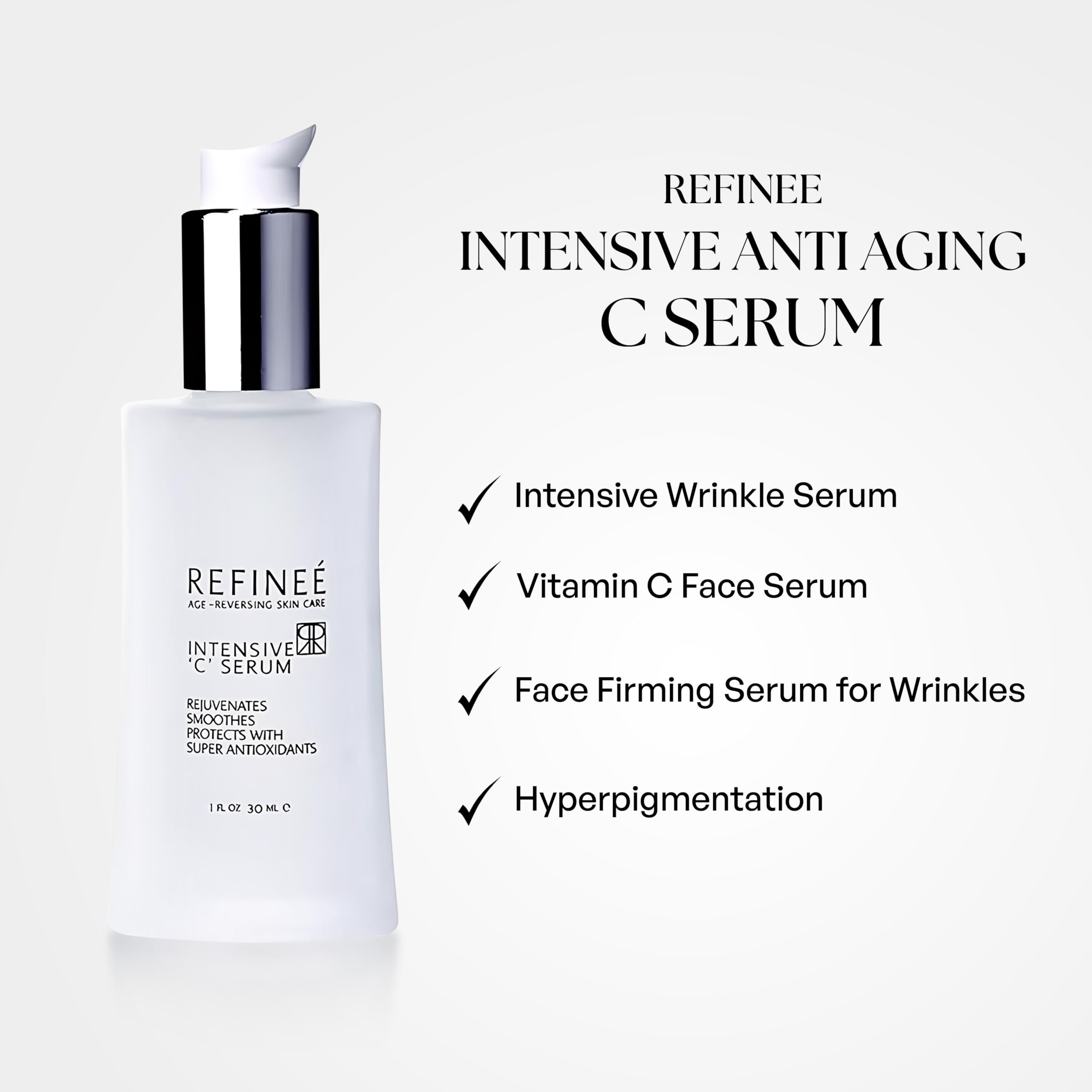 Refinee Intensive Vitamin C Face Serum – Anti-Aging, Hyperpigmentation, Lightweight 30 ml
