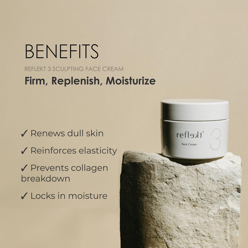 REFLEKT 3 Power Peptide Sculpting Face Cream – PGA, Hyaluronic Acid & Squalane | Clean Vegan