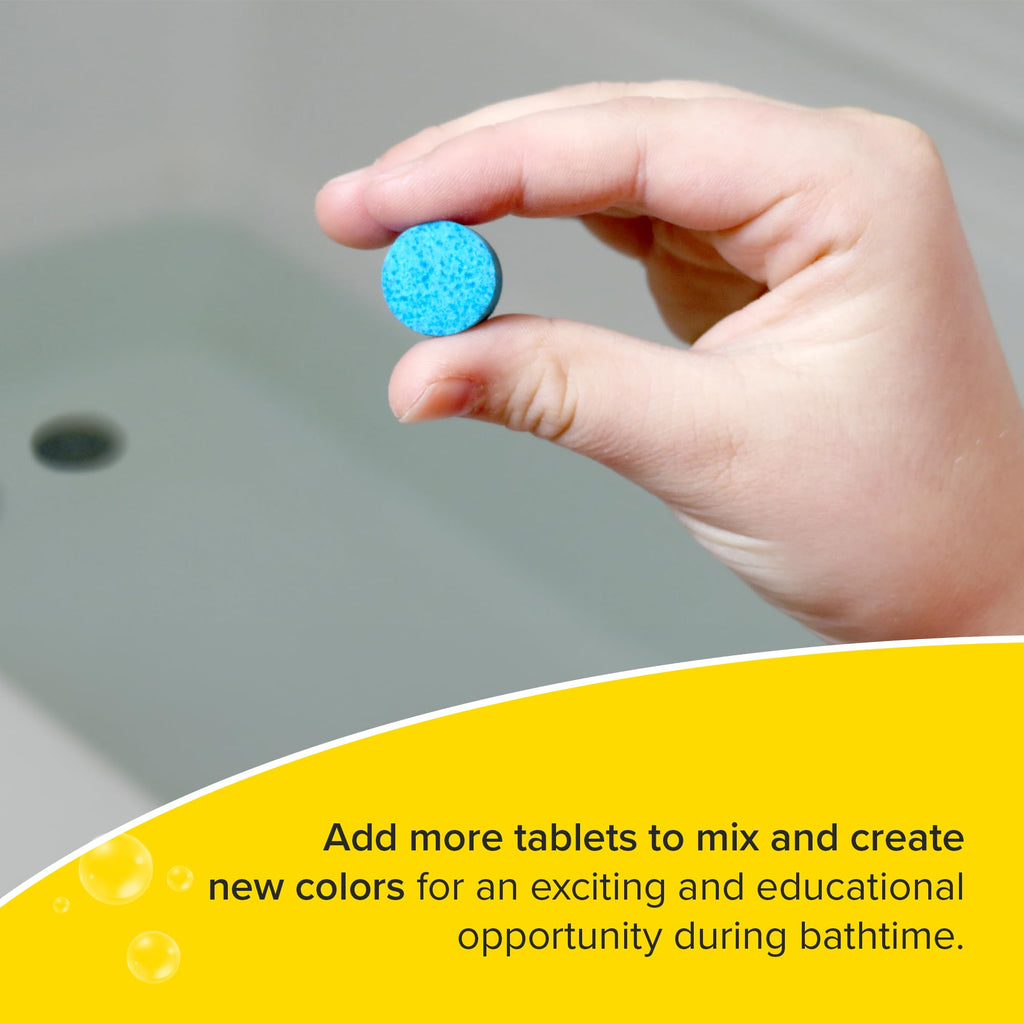 Regal Games Kid Made Modern Bath Color Tablets – 150 Count Non-Toxic Bath Drops (Blue, Yellow, Pink, Purple)