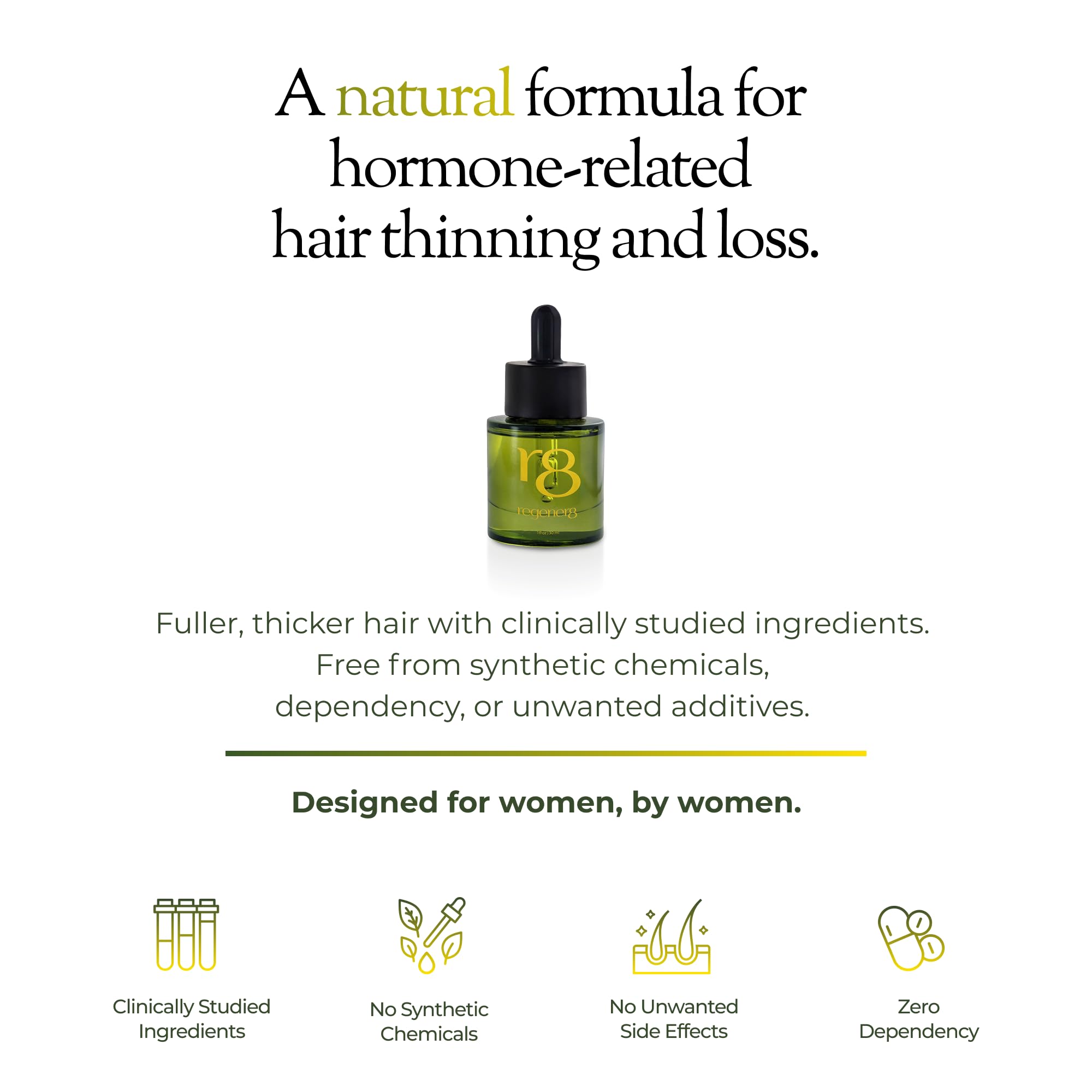 regener8 Hair & Scalp Oil for Women – Natural Support for Hormone-Related Hair Loss