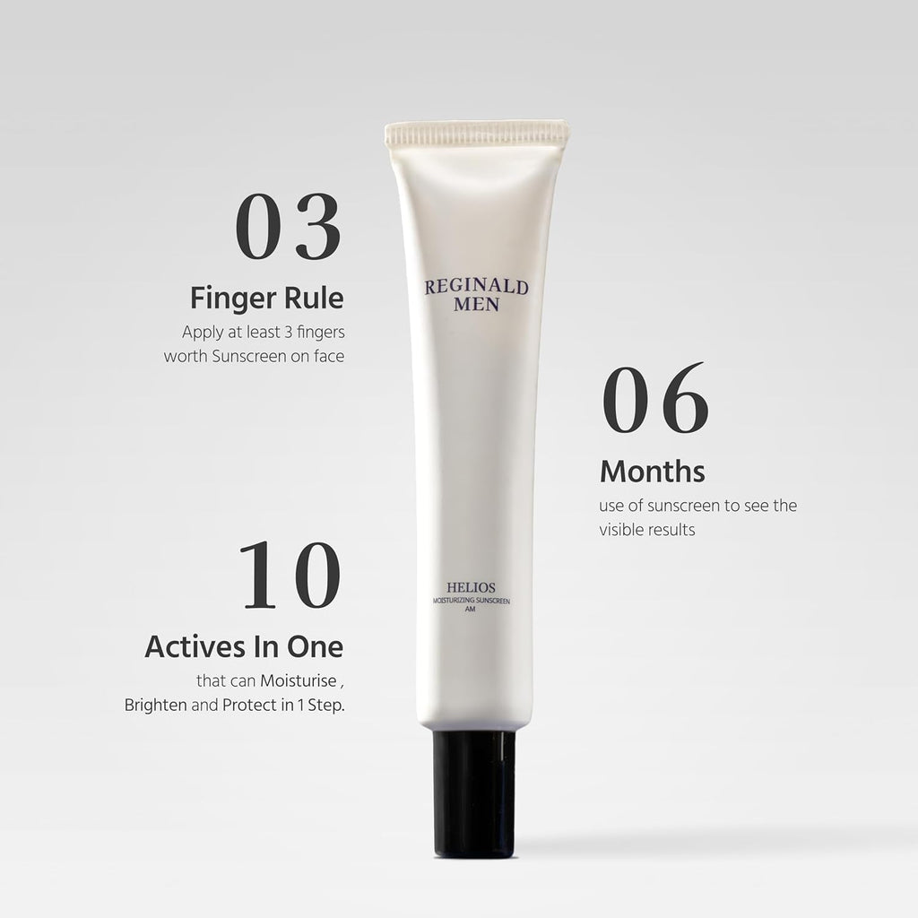Reginald Men Helios Sunscreen SPF 50+ PA++++ – Lightweight, Matte Finish for Active Lifestyles