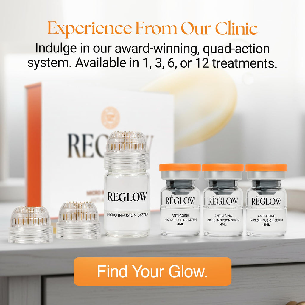 ReGlow Micro Infusion System for Face – 24K Gold Microneedling Tool + Serum (3 Months)
