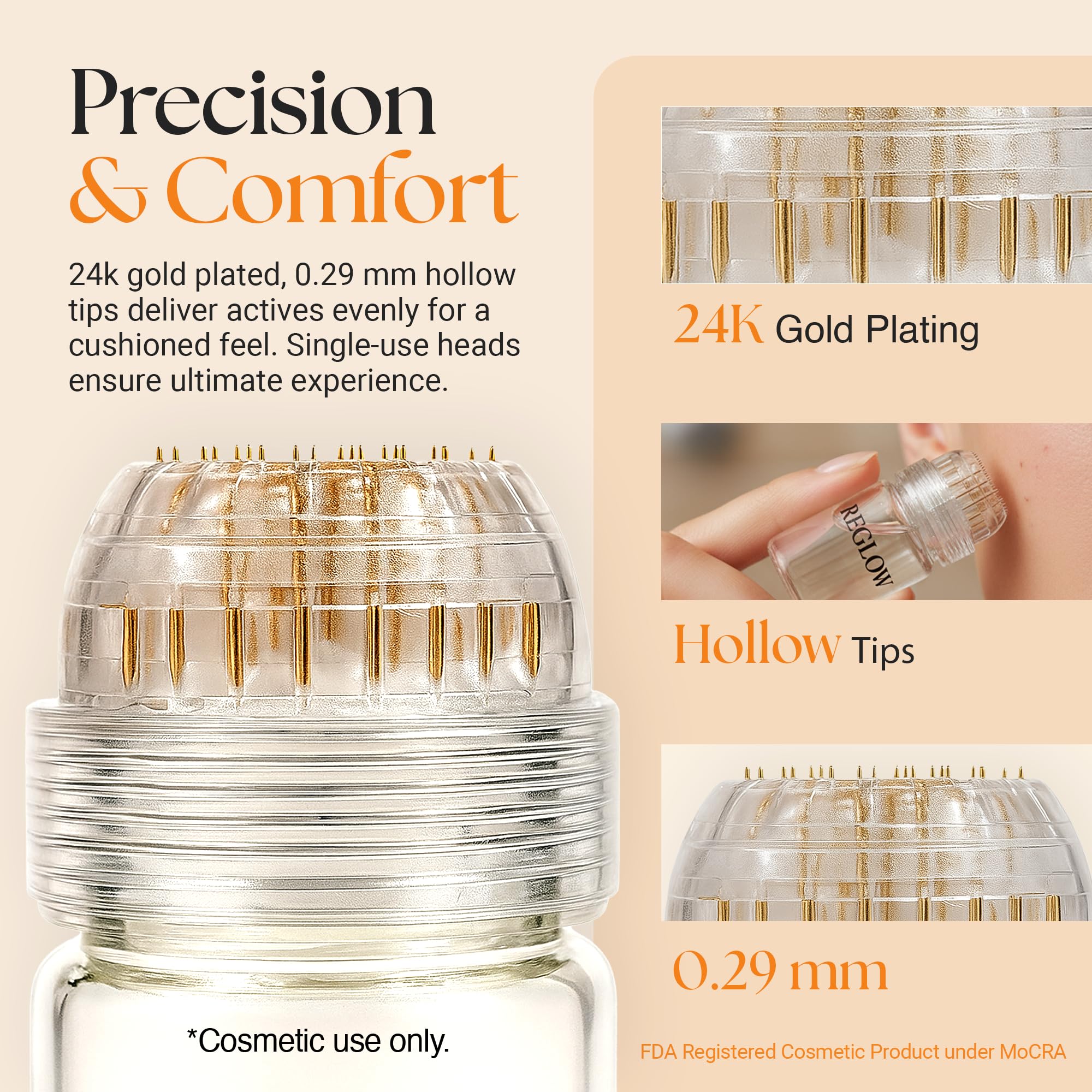 ReGlow Micro Infusion System for Face – 24K Gold Microneedling Tool + Serum (300% Deeper Absorption)