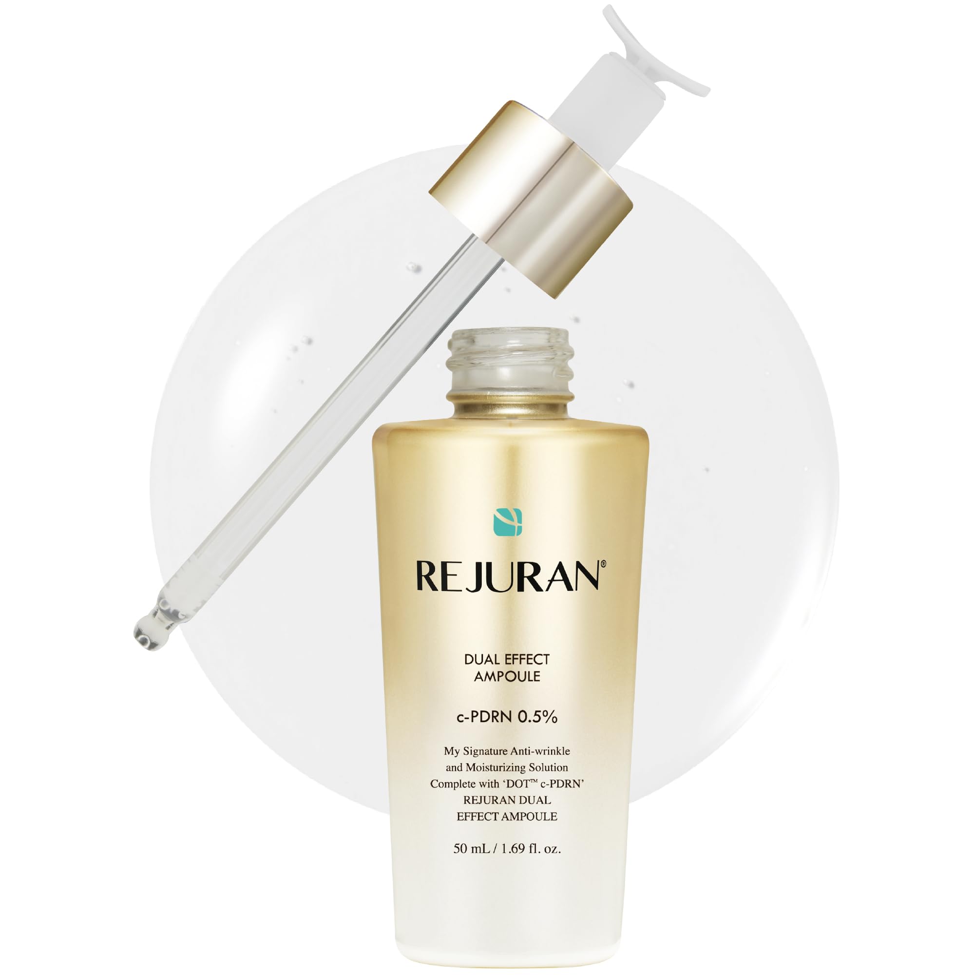 REJURAN® Dual Effect Ampoule DOT DUAL c-PDRN® [Larger Size] – Salmon DNA Serum for Deep Rejuvenation, Skin Elasticity & Texture
