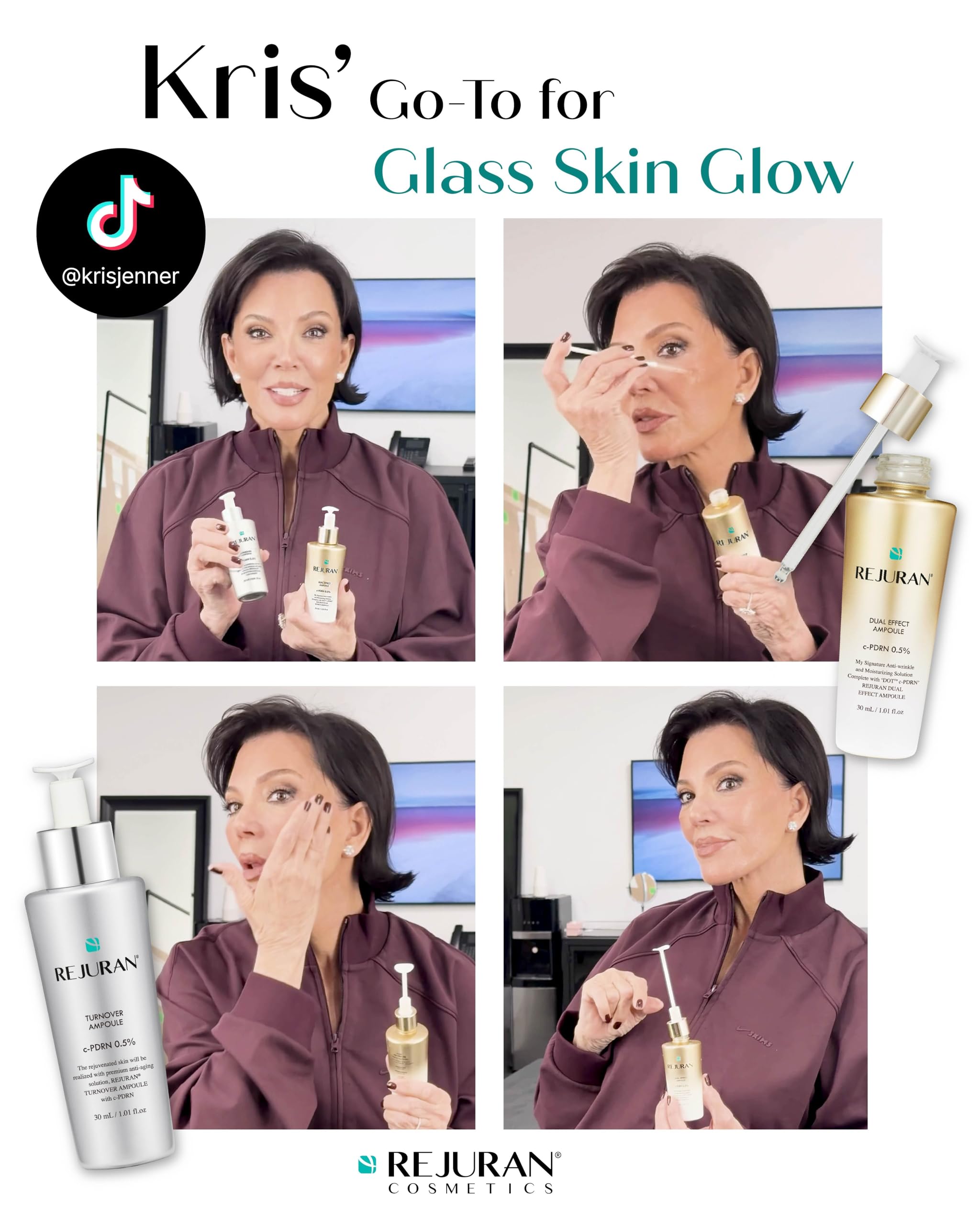 REJURAN® Dual Effect Ampoule DOT DUAL c-PDRN® [Larger Size] – Salmon DNA Serum for Deep Rejuvenation, Skin Elasticity & Texture
