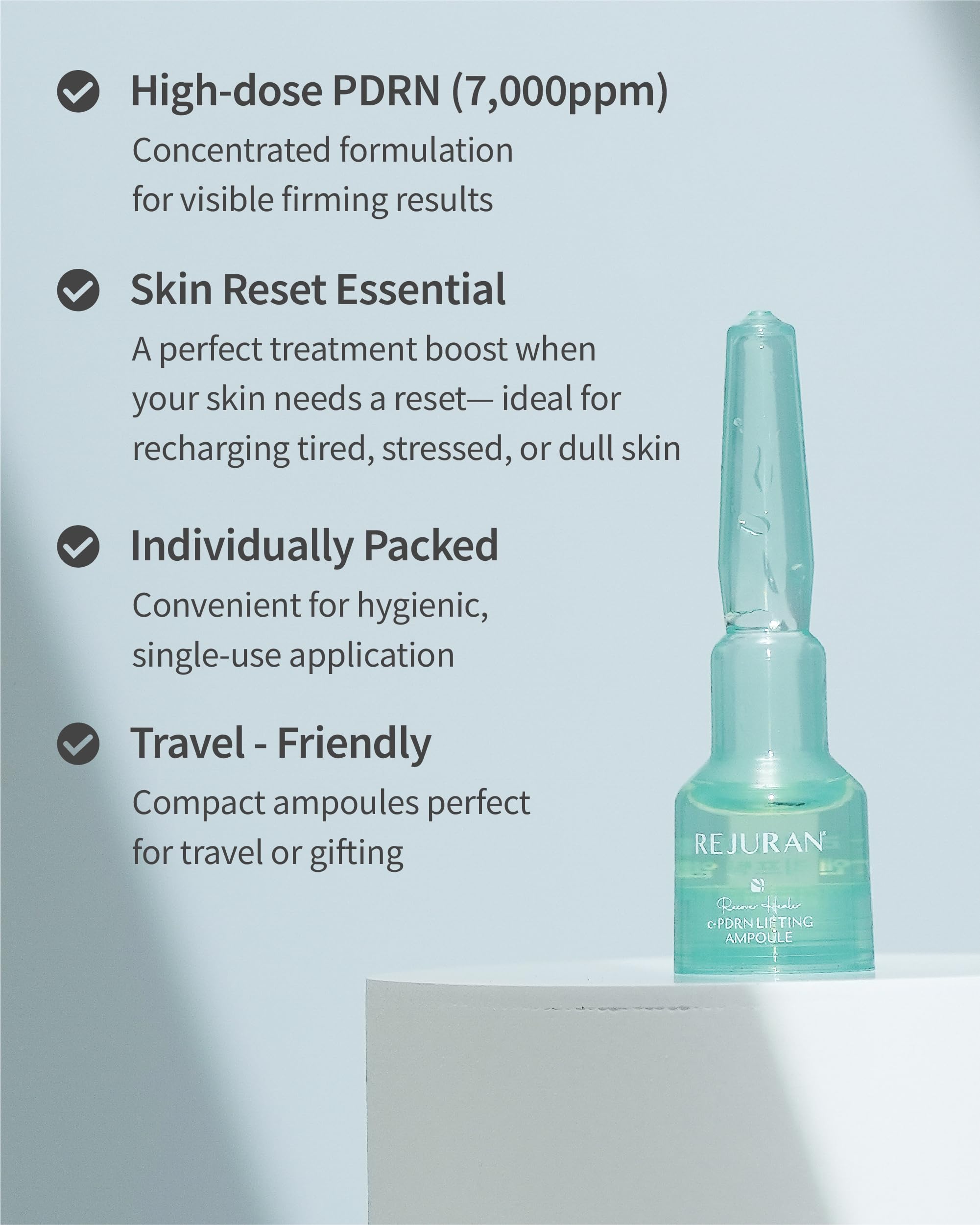 REJURAN Recover c-PDRN Lifting Ampoule – High-Concentration PDRN Serum for Hydration & Gentle Elasticity