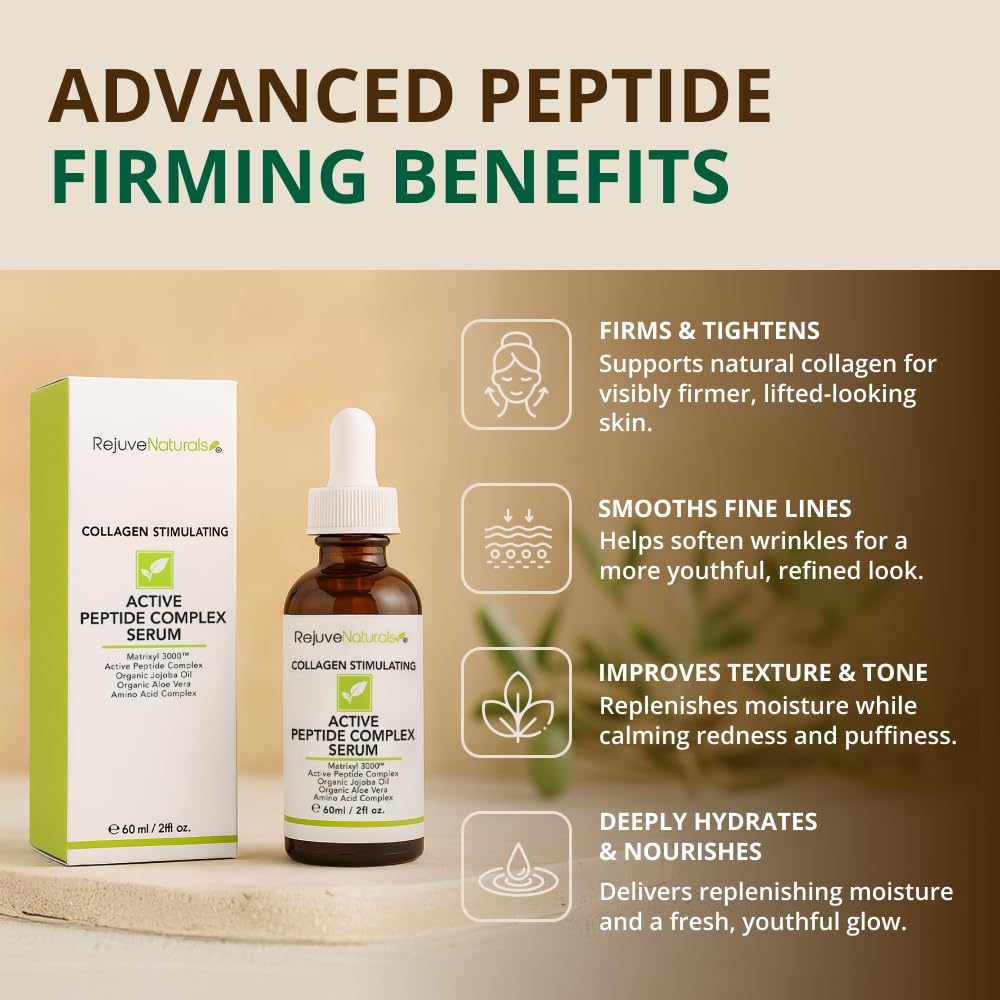 RejuveNaturals Peptide Complex Serum with Matrixyl 3000 – 2 oz