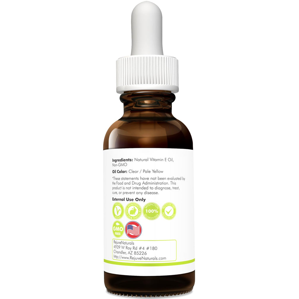 RejuveNaturals Vitamin E Oil 42,900 IU – Pure, Lightweight Hydration