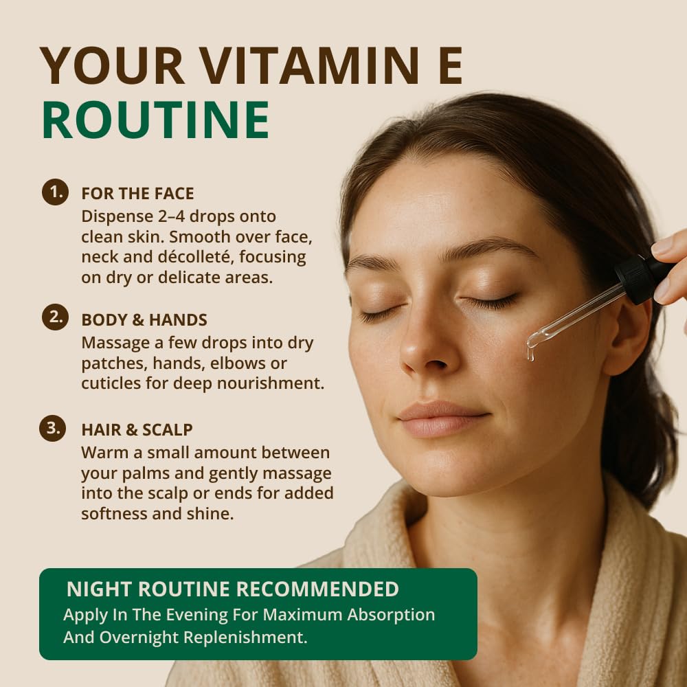 RejuveNaturals Vitamin E Oil 42,900 IU – Pure, Lightweight Hydration