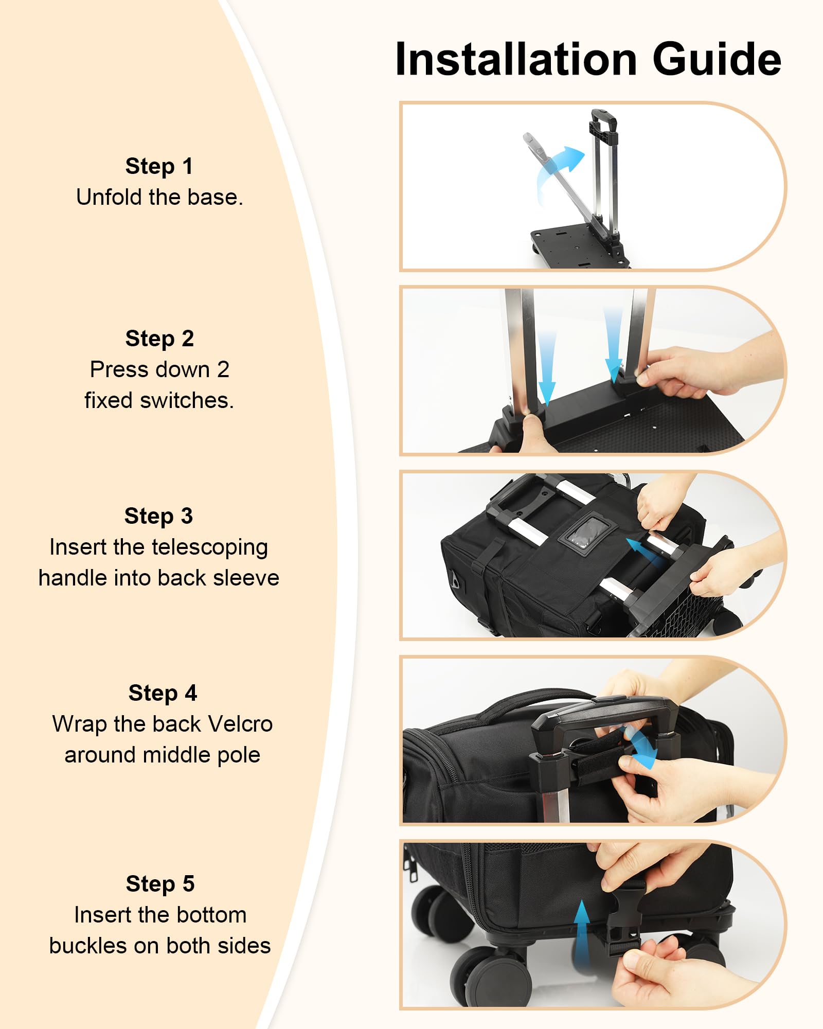 Relavel Rolling Makeup Train Case on Wheels | 360° Spinner & 4 Clear Bags