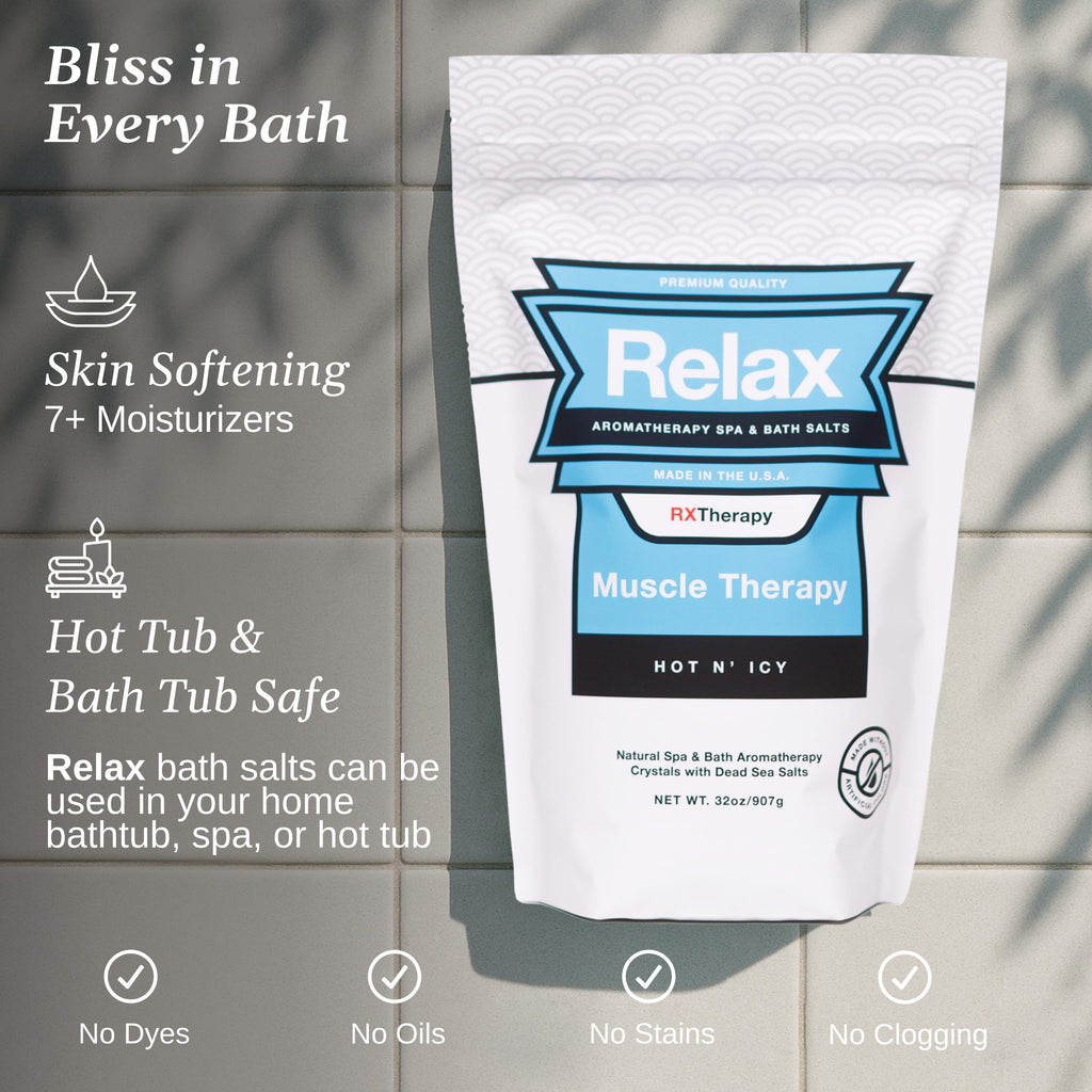 Relax Spa & Bath Epsom & Dead Sea Salts – Aromatherapy Bath Salts for Spa, Hot Tubs & Baths