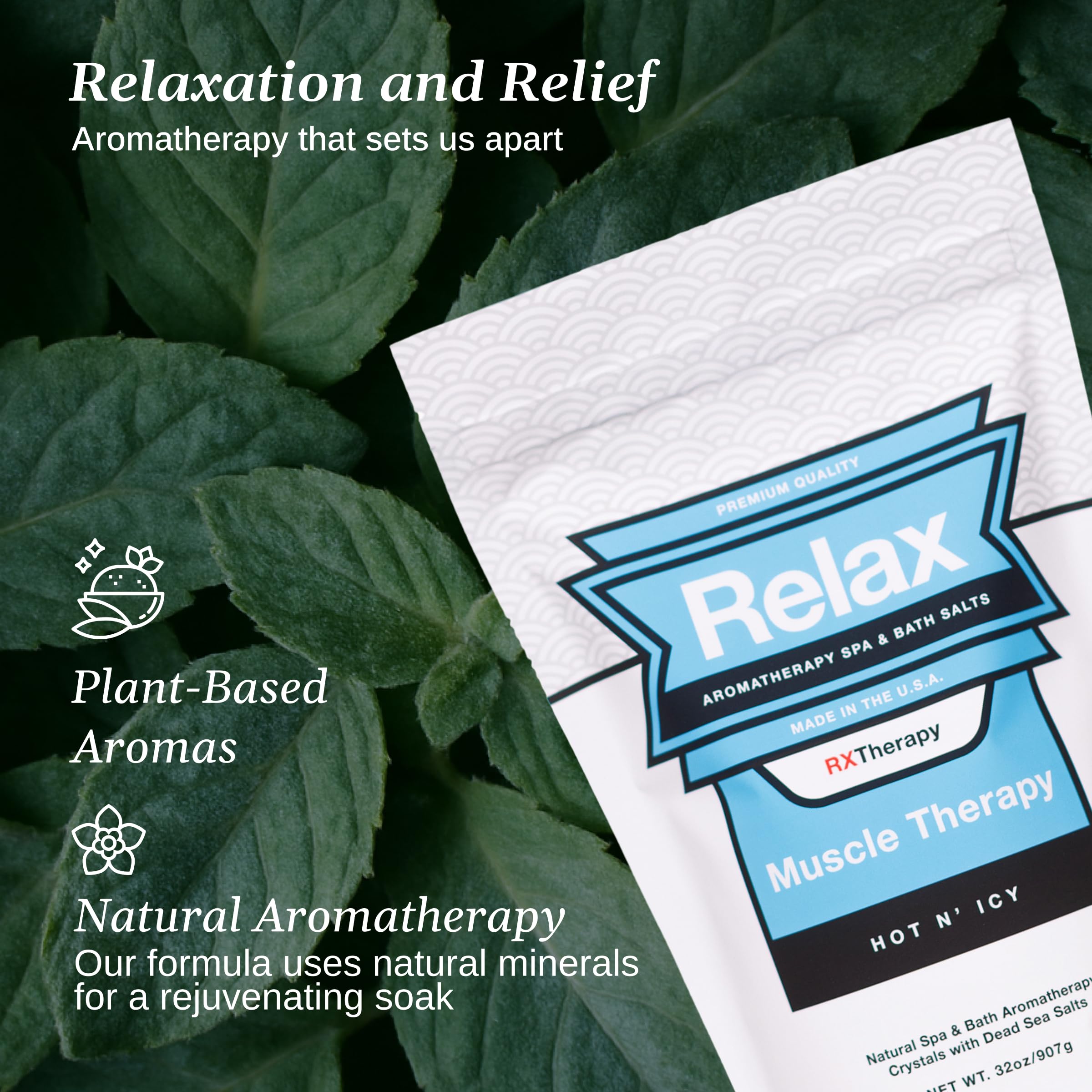Relax Spa & Bath Epsom & Dead Sea Salts – Aromatherapy Bath Salts for Spa, Hot Tubs & Baths