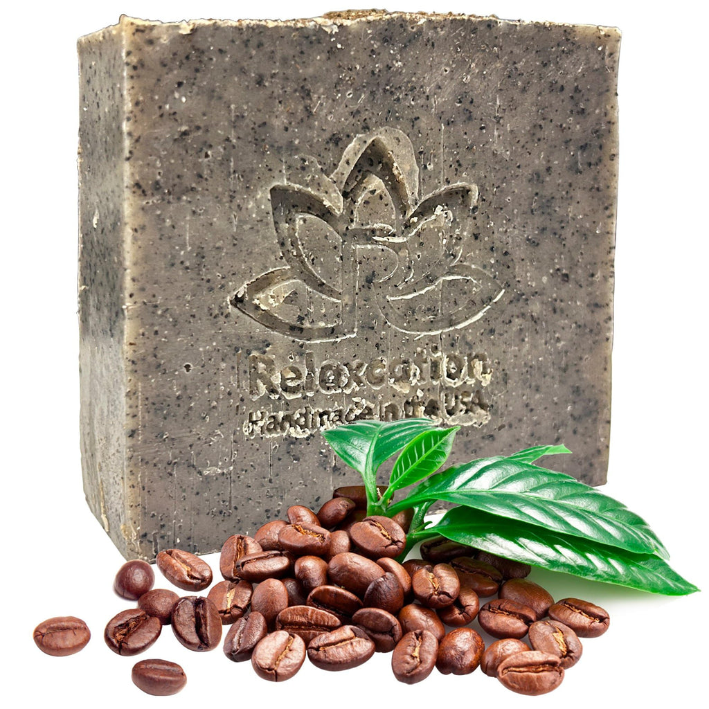 Relaxcation Coffee Scrub Soap Bar – Ground Coffee & Cocoa Butter Exfoliating Soap