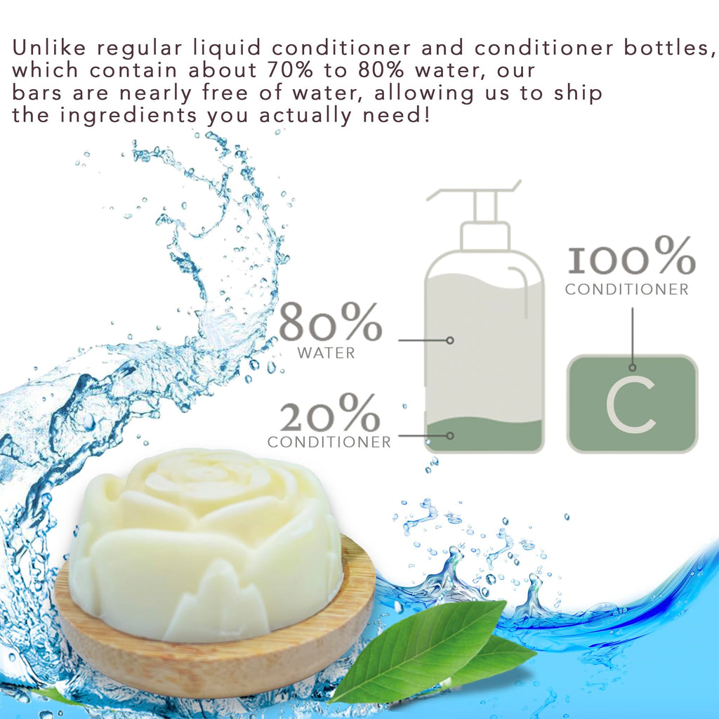 Relaxcation Organic Conditioner Bar for Damaged Hair – Unscented, Handmade in USA