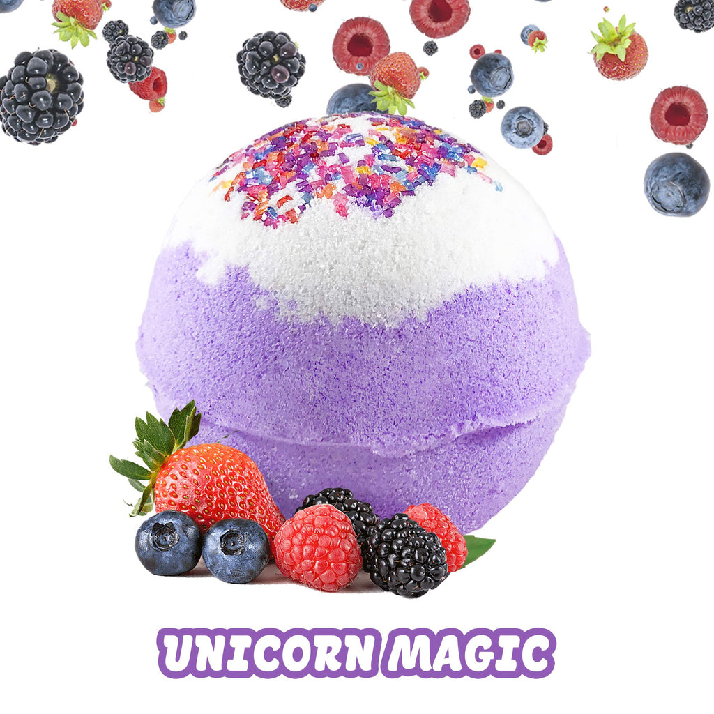 Relaxcation Unicorn Bubble Bath Bomb with Necklace Inside – 8 oz Gift Box, Natural Ingredients, Sensitive Skin Friendly