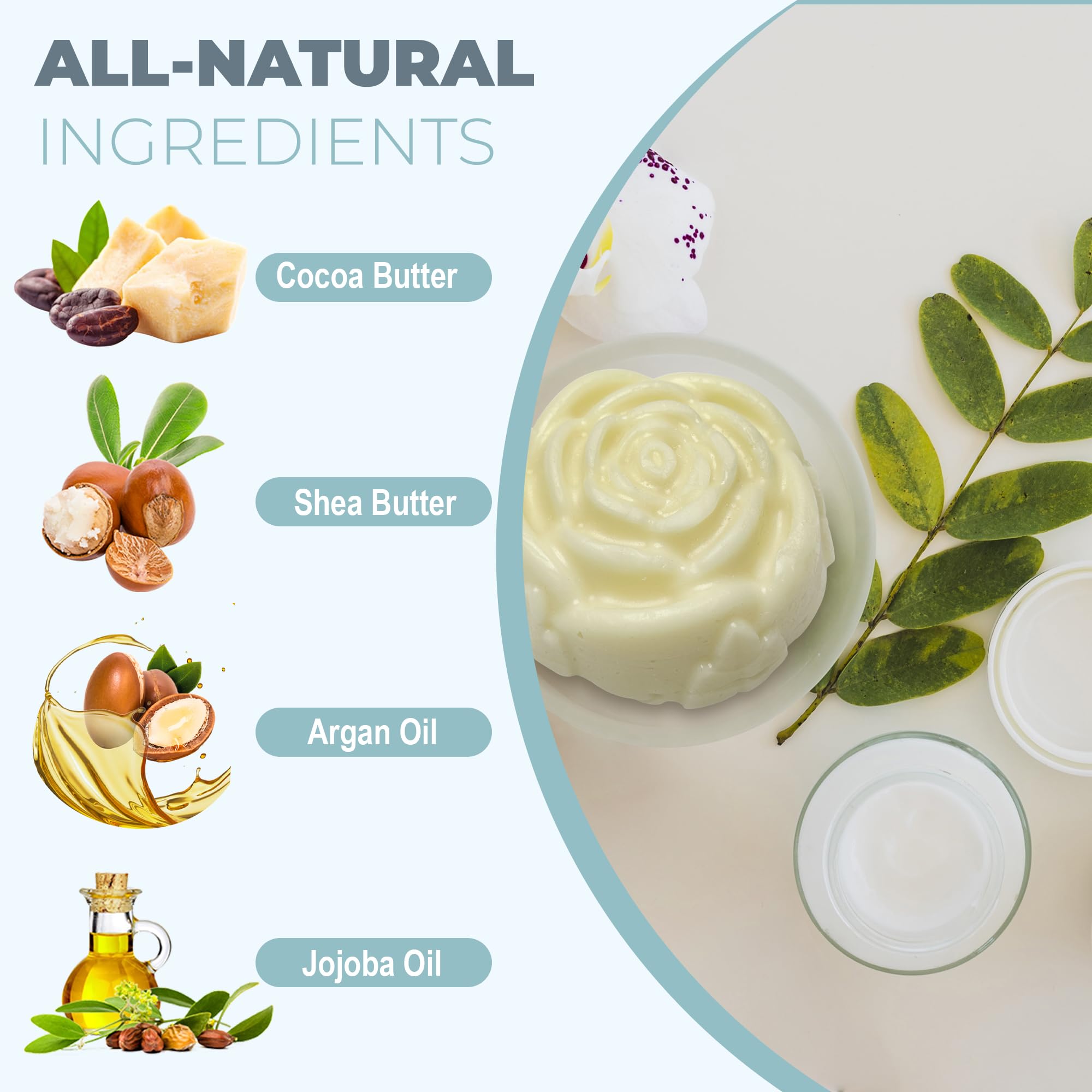 Relaxcation Organic Conditioner Bar for Damaged Hair – Unscented, Handmade in USA