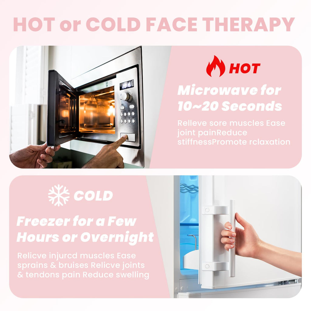 RelaxCoo Ice Face Eye Mask – Cold & Hot Gel Therapy for Dark Circles, Puffy Eyes & Headache Support
