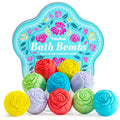 RelaxRose Bath Bomb Gift Set – 10 Handmade Bombs with 5 Aromatic Scents for Spa-At-Home Relaxation