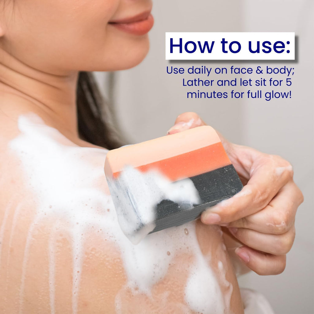 Relumins Premium 3-in-1 Glutablend Soap Bar with Rosehips – 65g x5, Face & Body Cleanser